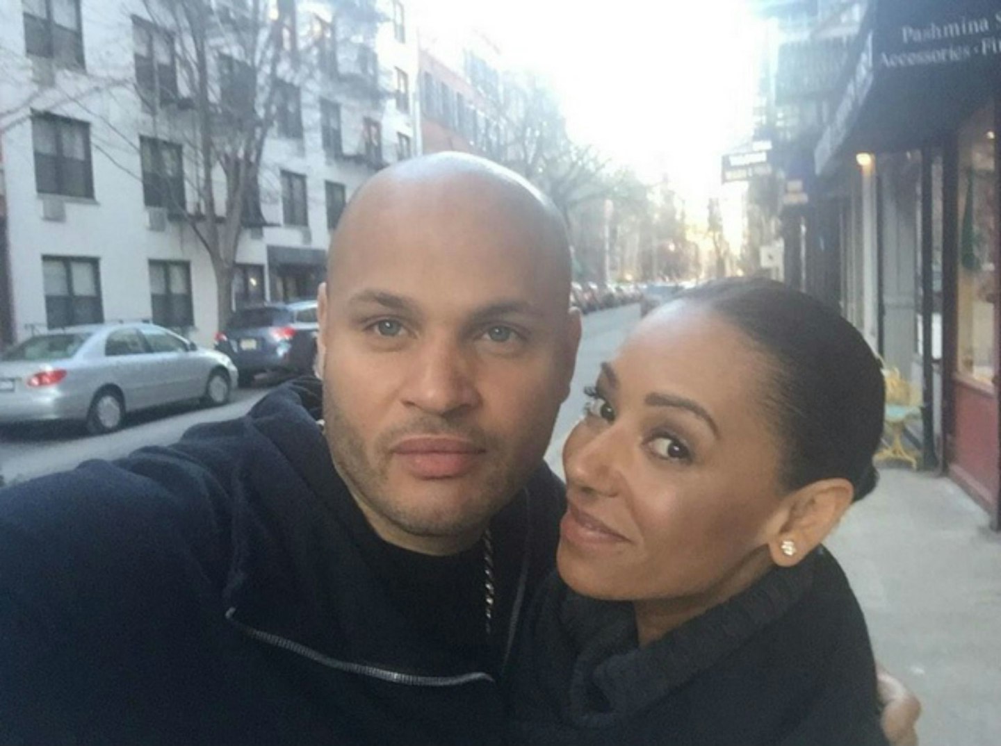 Mel and Stephen look happy in New York earlier this month