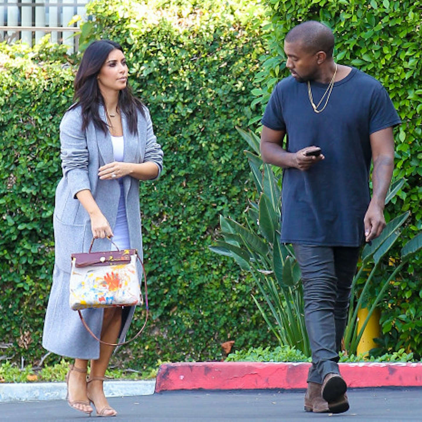 Kim, 34, with husband Kanye West, 37