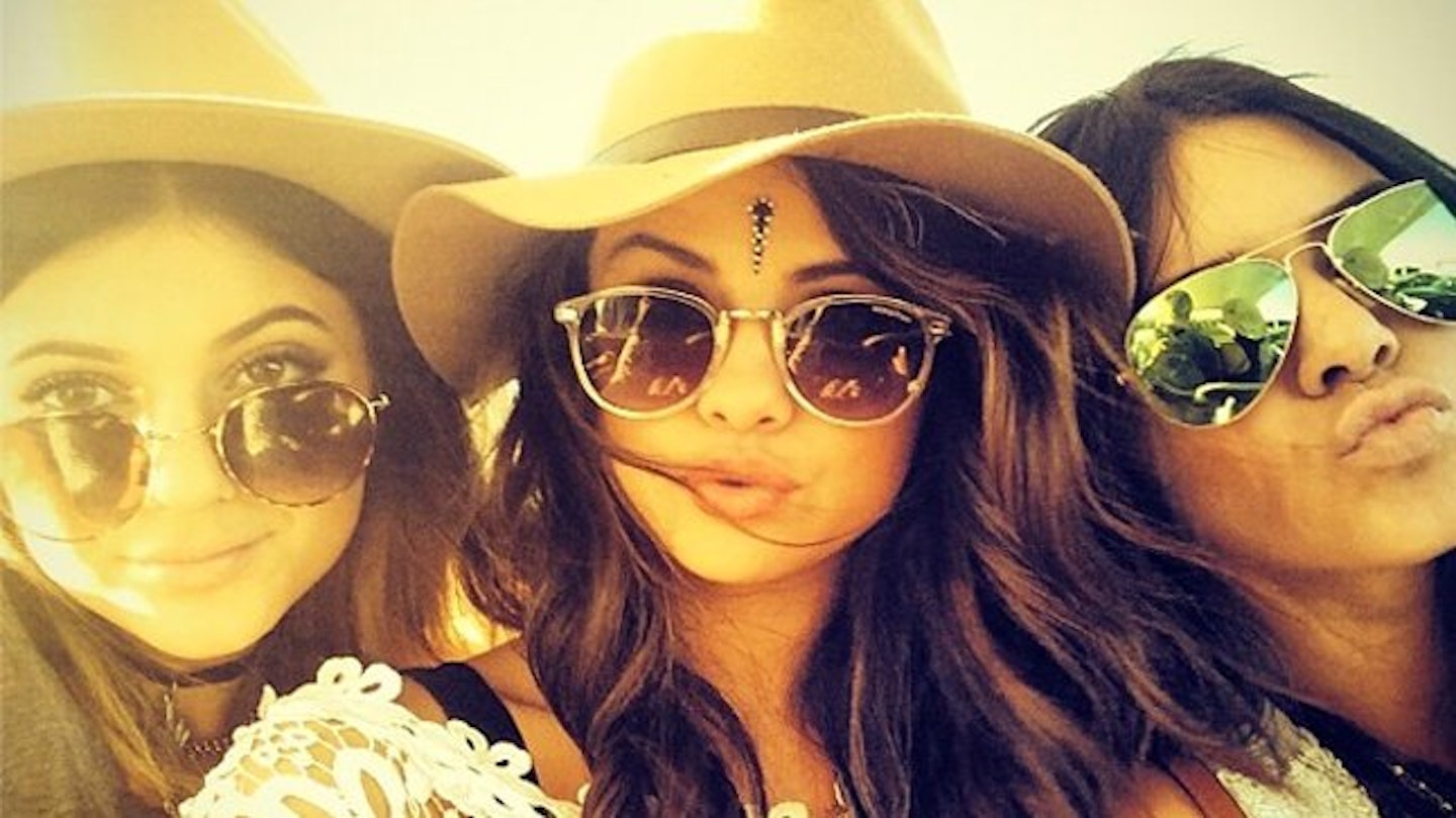 Selena attended Coachella with Kendall and Kylie Jenner