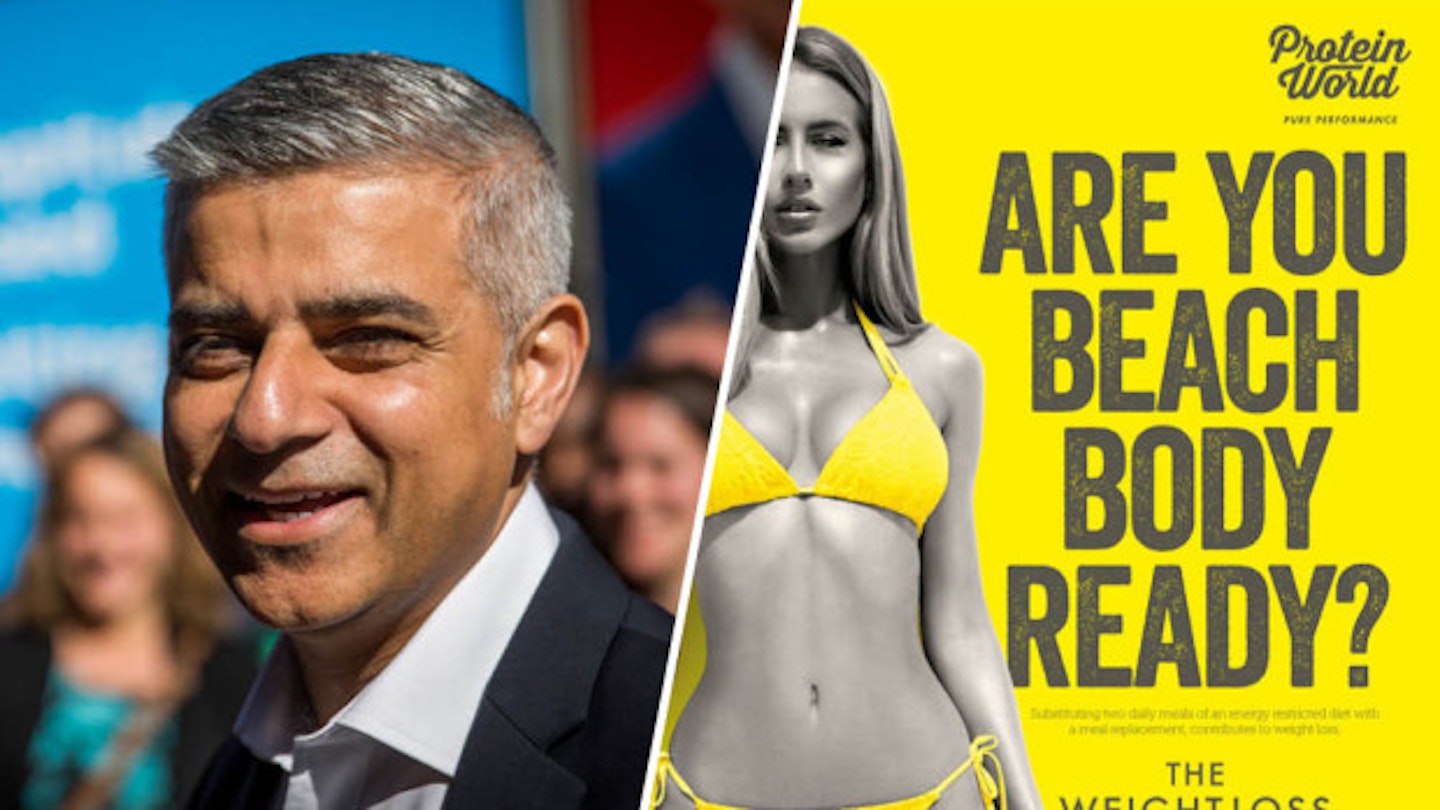 Sadiq Khan Moves To Get Body Shaming Adverts Banned On Public Transport In London