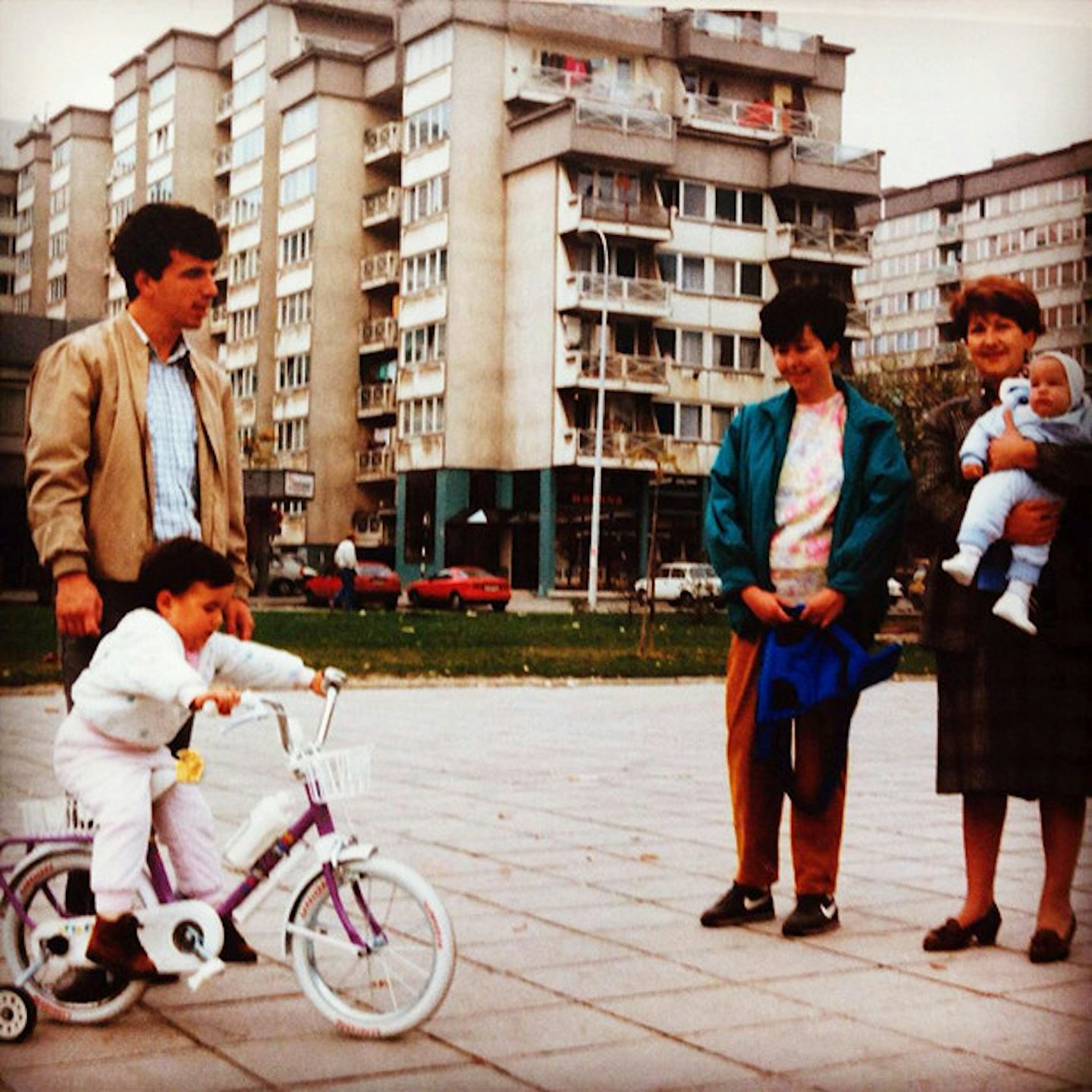 Aleks and her family in Sarajevo