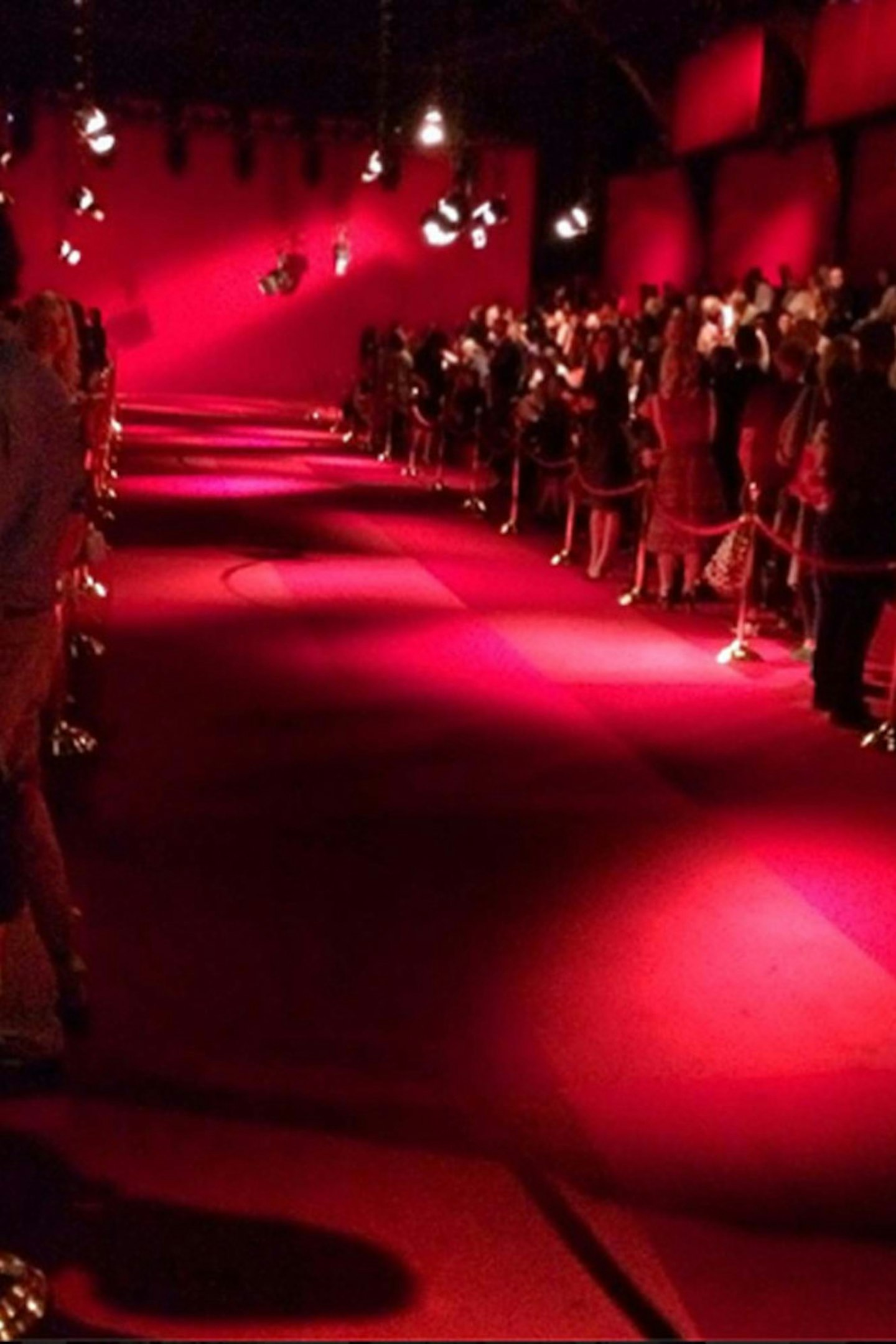 Roped off and very very red at Dolce
