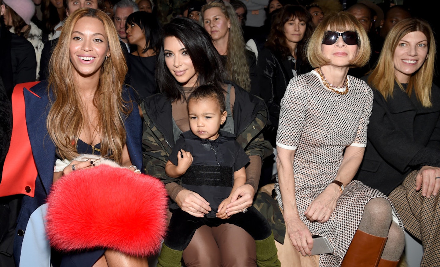 Beyonce, Kim Kardashian with daughter North and Anna Wintour [Getty]