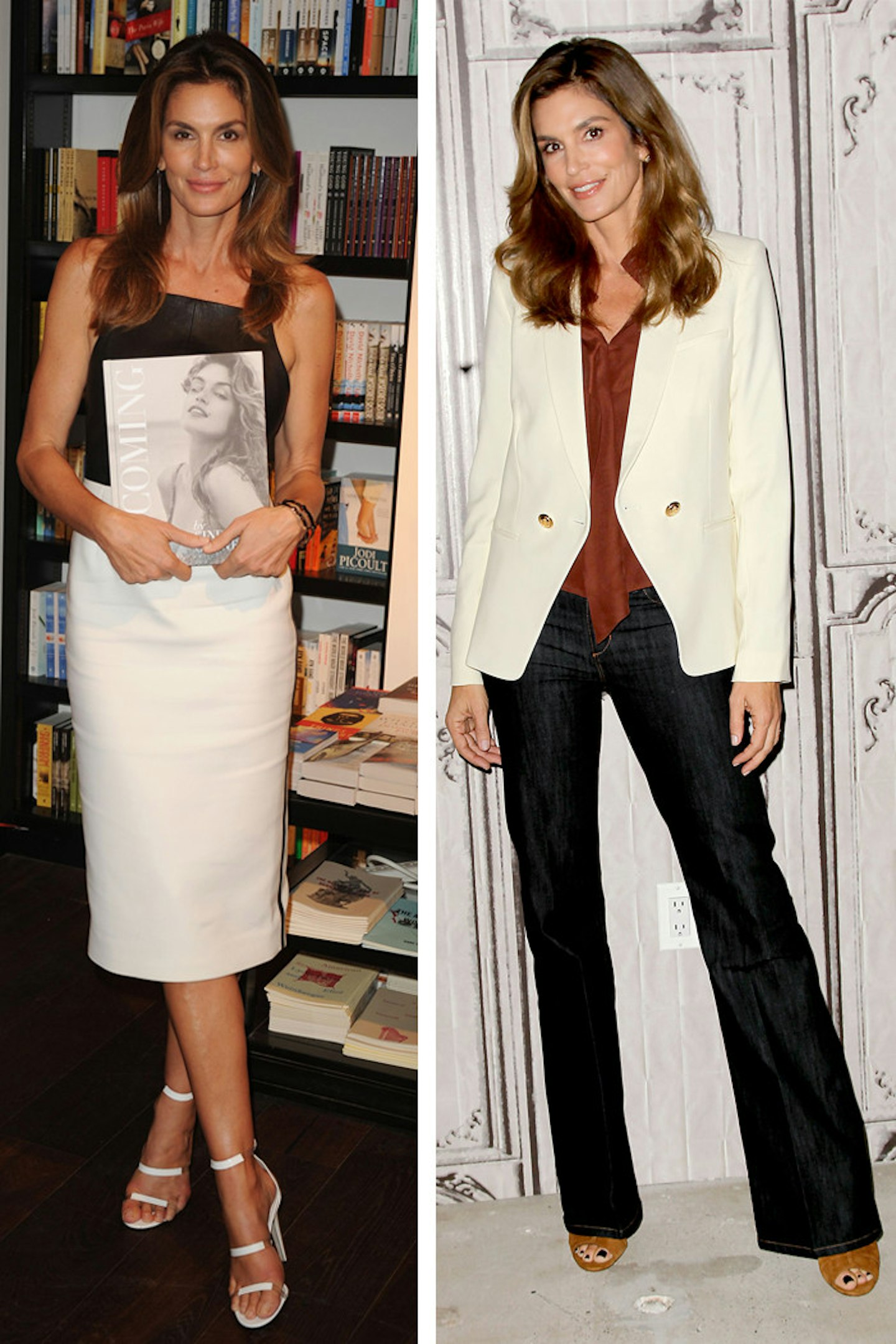 Cindy looking sharp at her recent book launches [Rex]