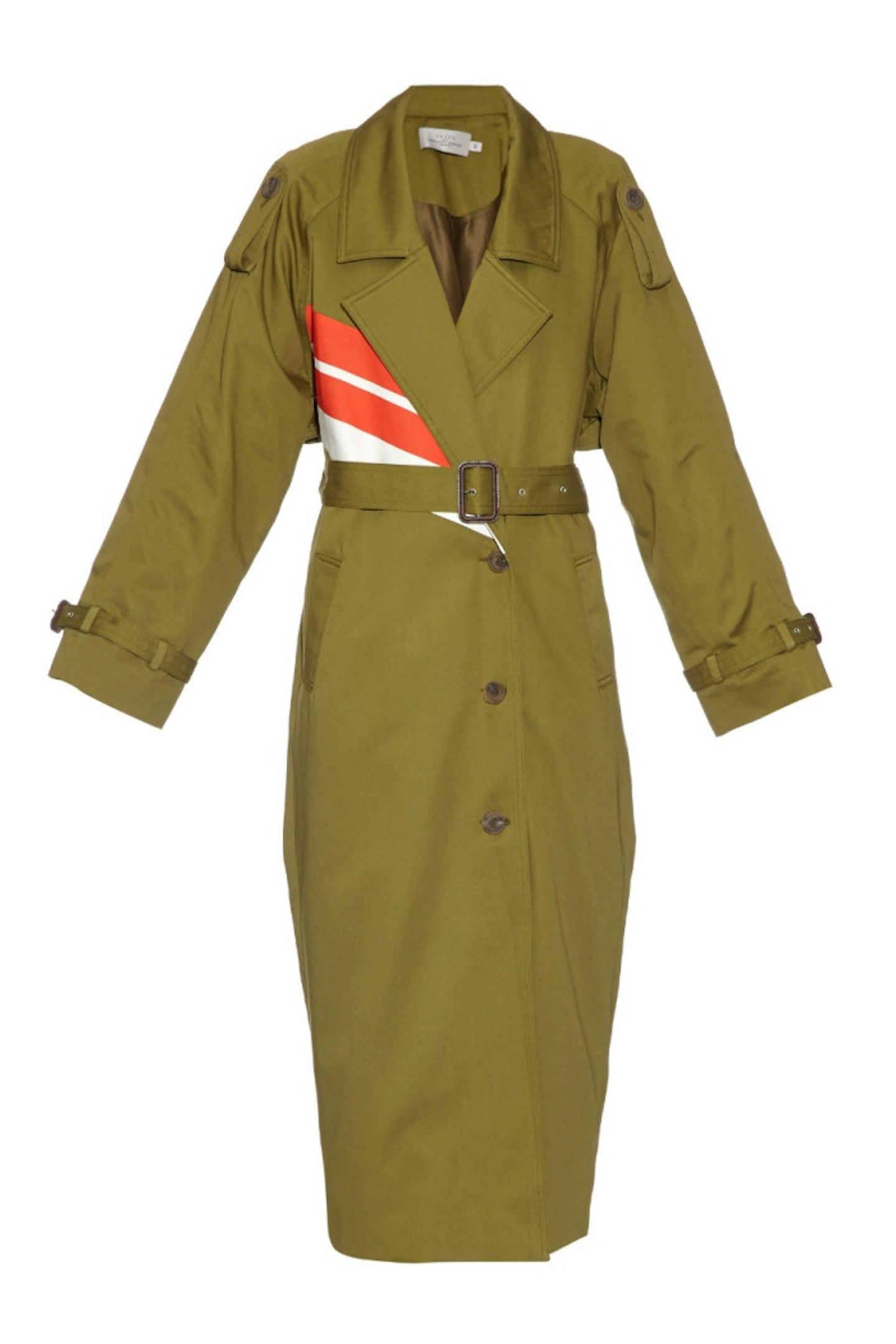 For something a bit more quirky, try this take on the trench. The splash of colour will brighten up your look on a dreary day.