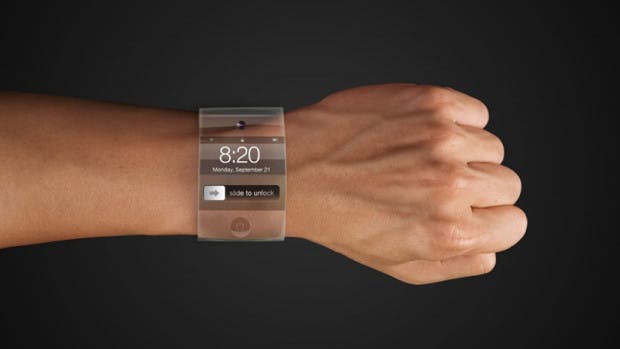 Smartwatch with discount hologram on arm