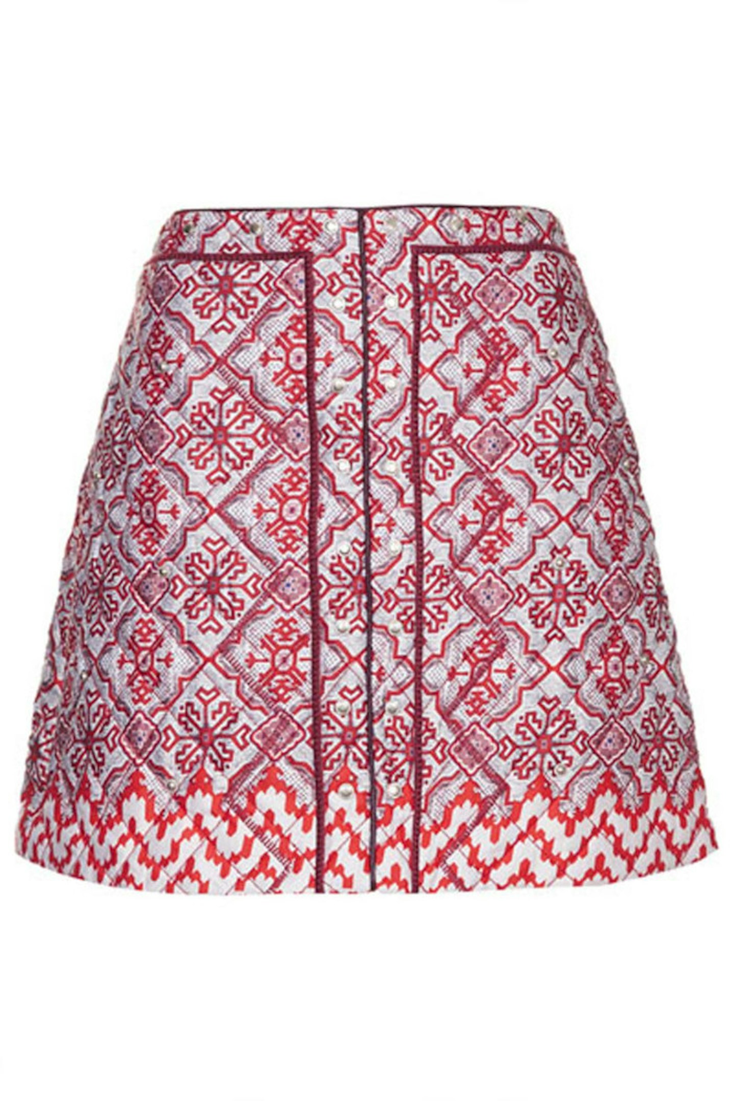 limited edition quilted print skirt, £48, Topshop.com