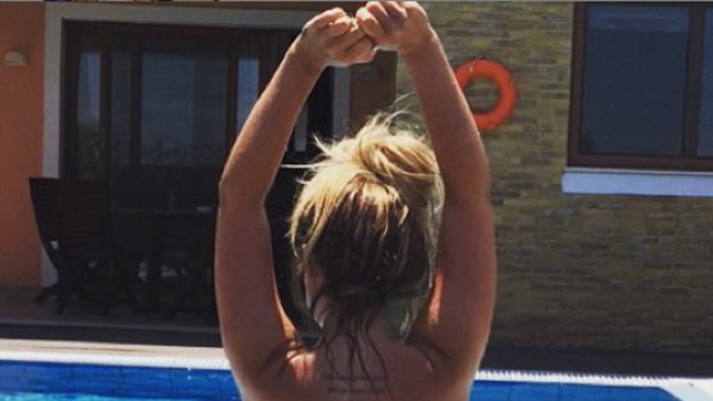 Holly Hagan topless bikini