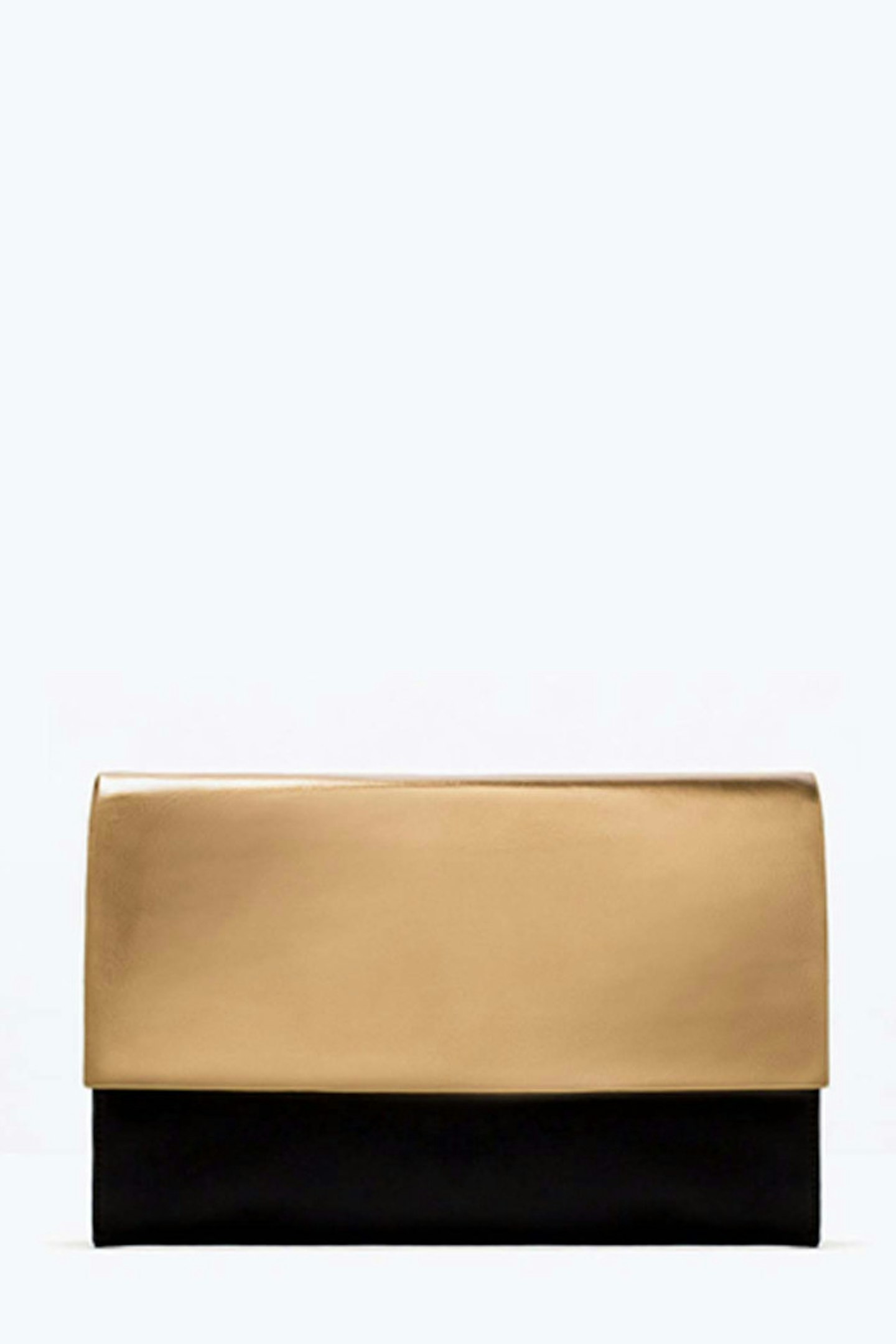 45. Gold and black clutch, £19.99, Zara