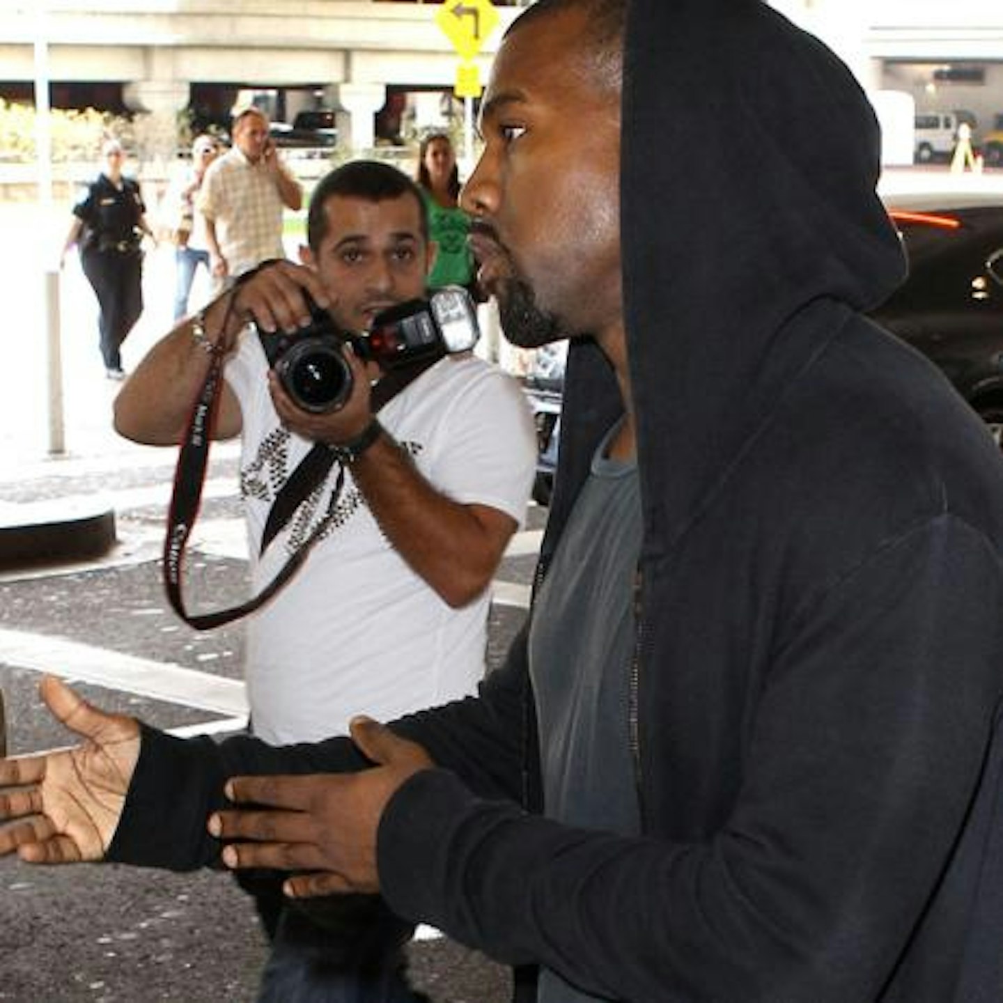 This isn't the first time Kanye has been involved in an altercation with photographers