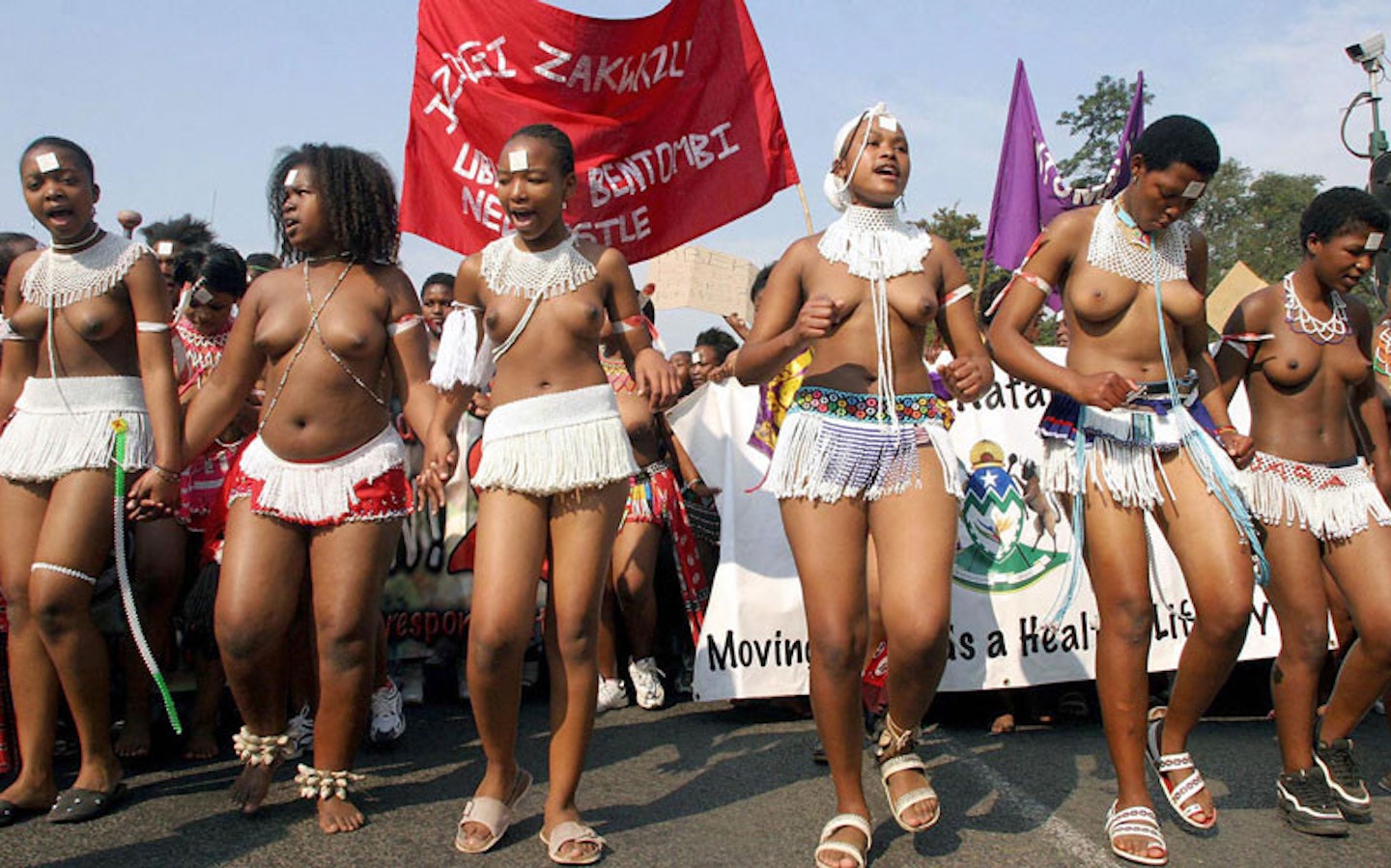 More than 300 virgins march in protest in the city of South Africa against the passing of the outlawing of virginity testing which is practised in some African traditional communities.The protesters called for the practice to continue as it and integral practice of their custom and tradition.