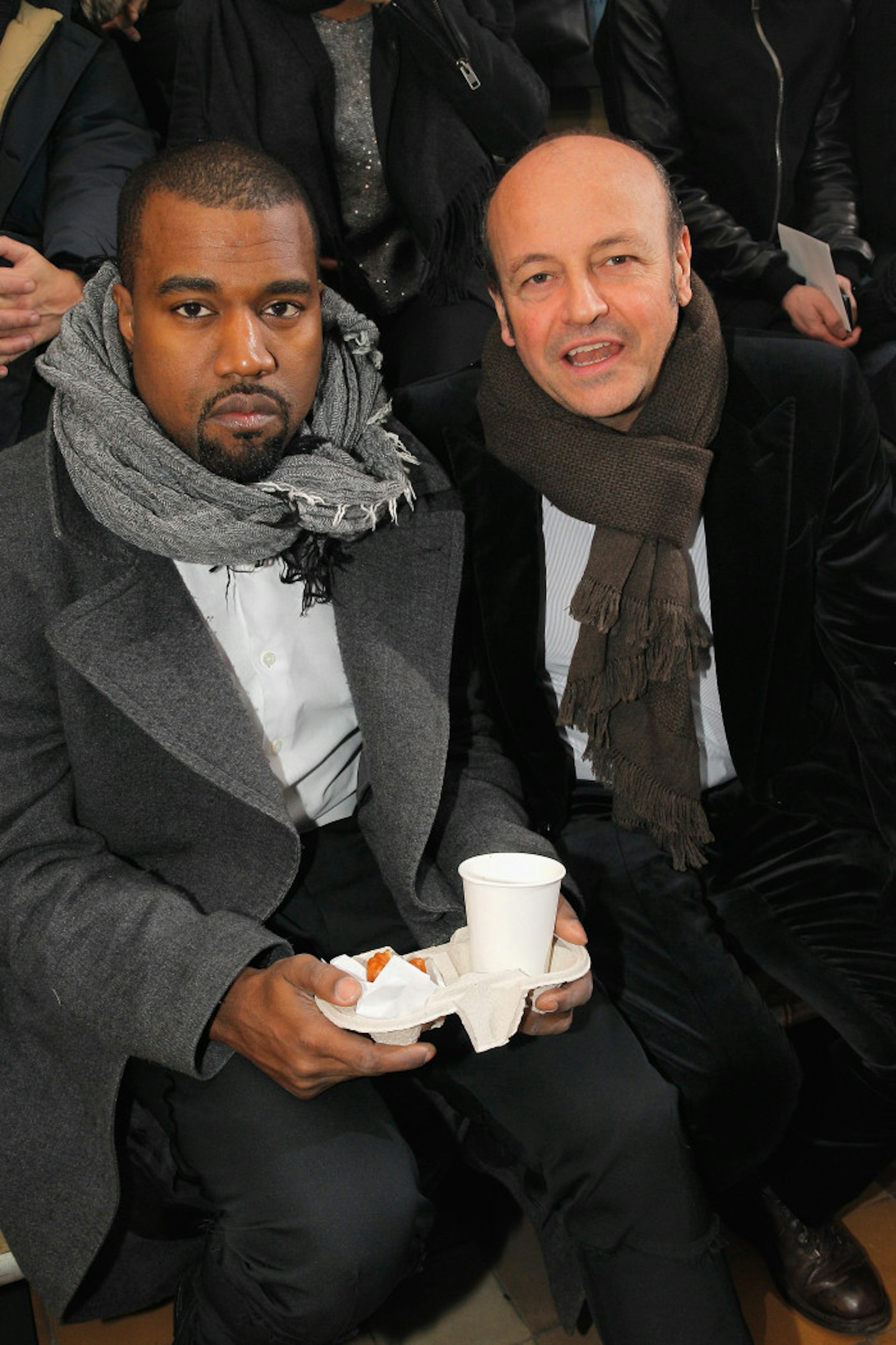 Thierry Andretta and Kanye West at Paris Fashion Week 2013 [Getty]