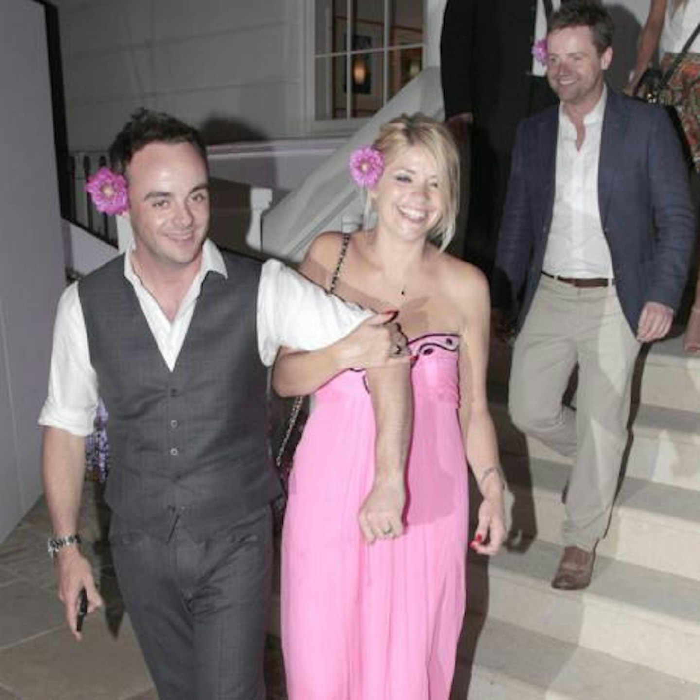 Holly Willoughby pictured with Ant and Dec leaving the ITV Summer Party in London on Wednesday night