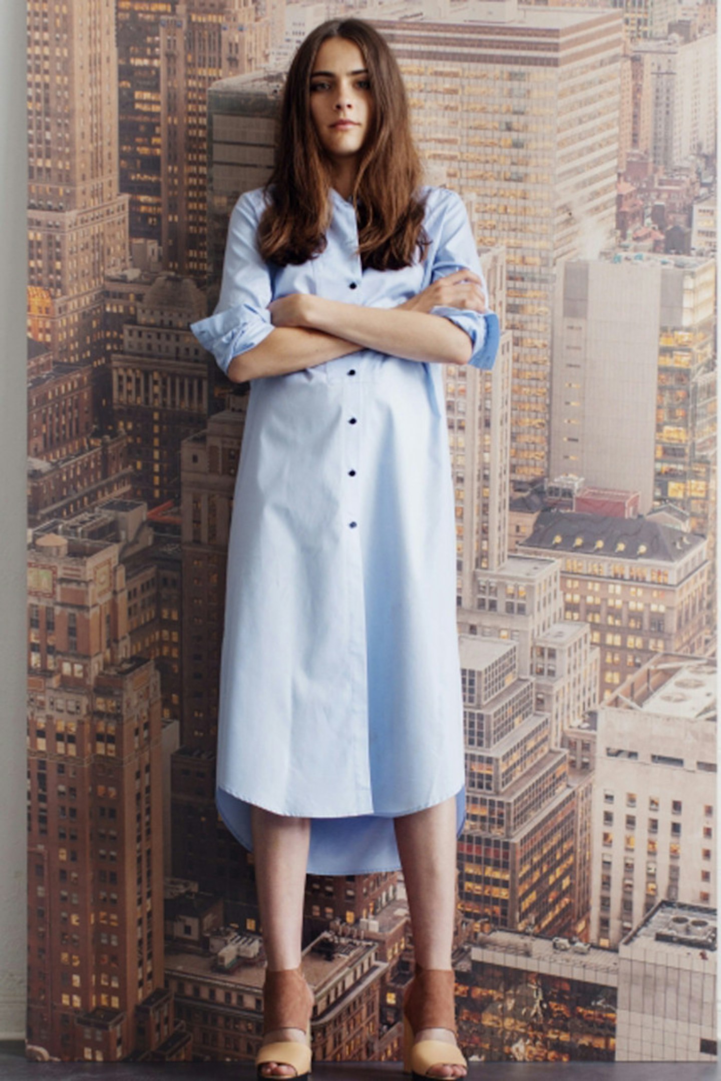Mannish inspired blue shirting gives a smarter feel, and are perfect office attire.