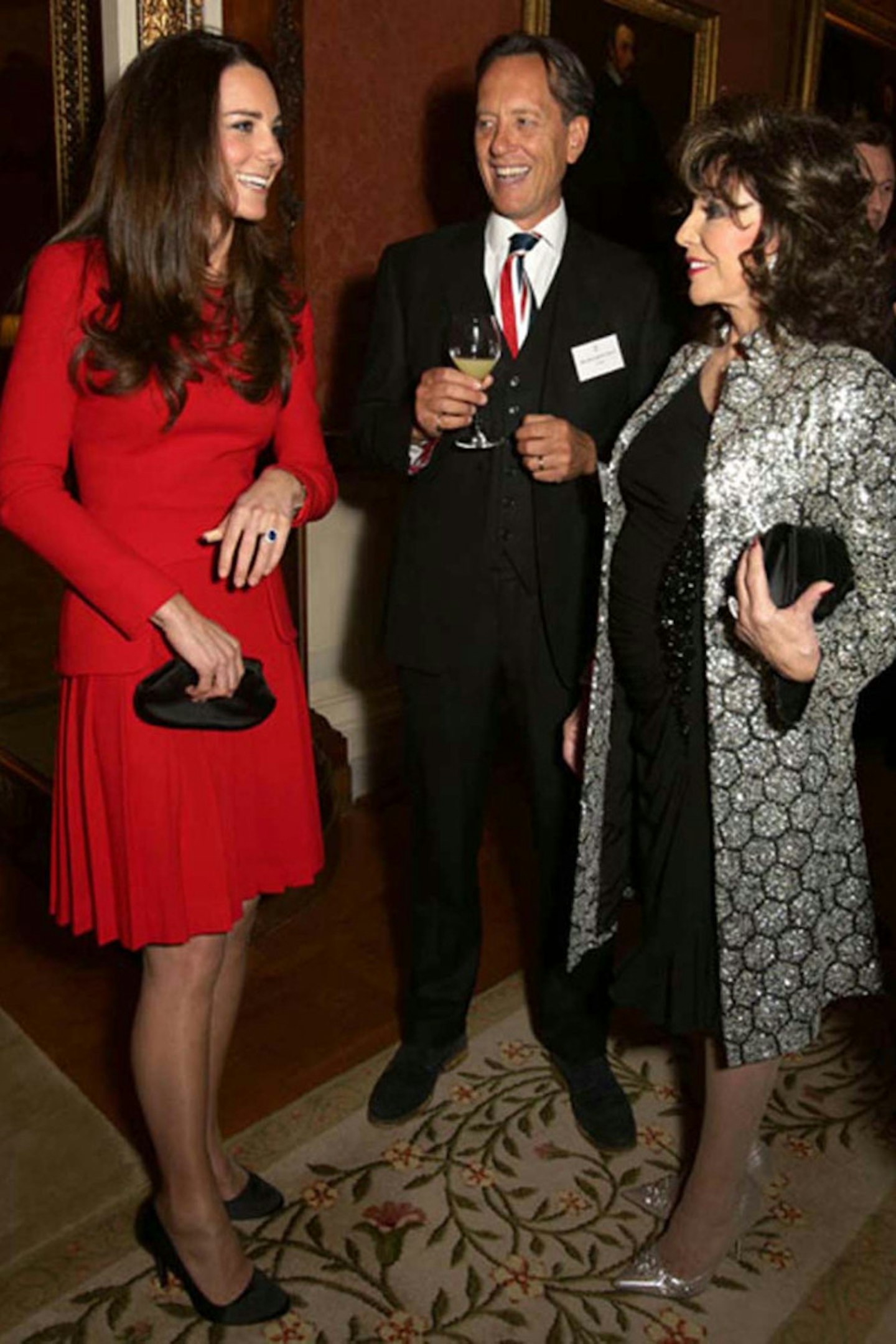 Kate Middleton in Alexander McQueen at Buckingham Palace Actors' Reception, 17 February 2014