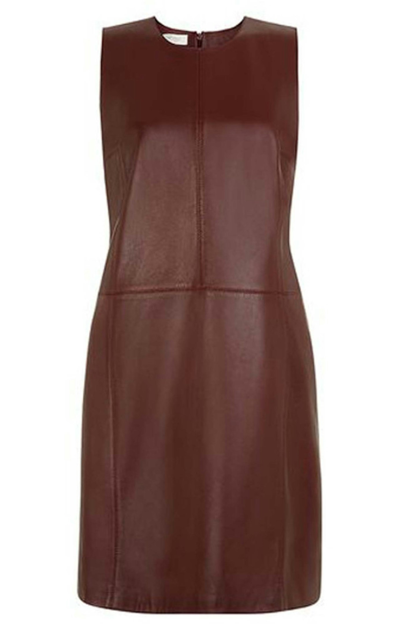 49. Sleeveless Leather Shift Dress, £206.10, HOBBS