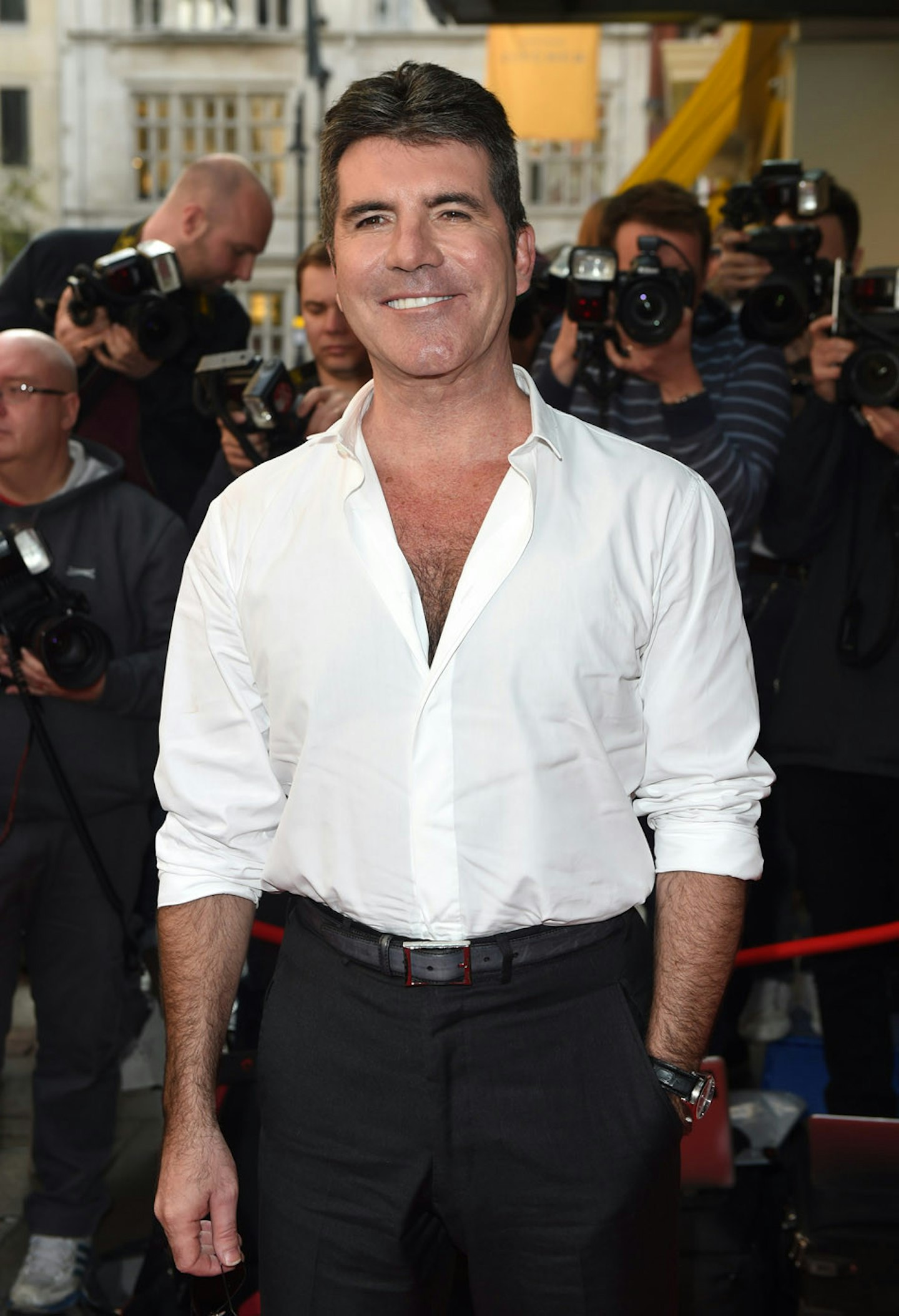 Simon Cowell and Simon Cowell's chest hair.