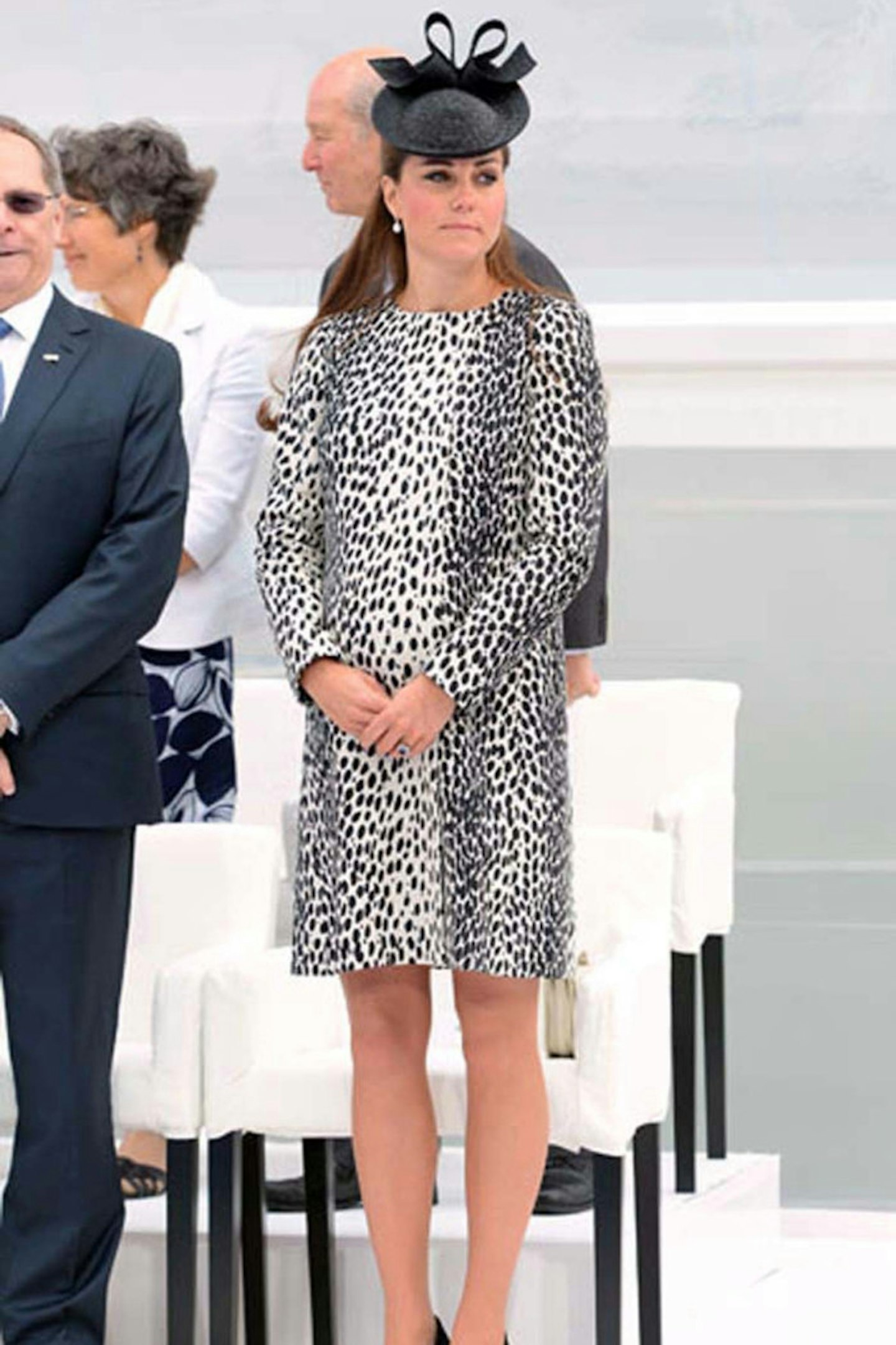 Kate Middleton wears Hobbs dress at Royal Princess cruise ship naming ceremony, Southampton, 13 June 2013