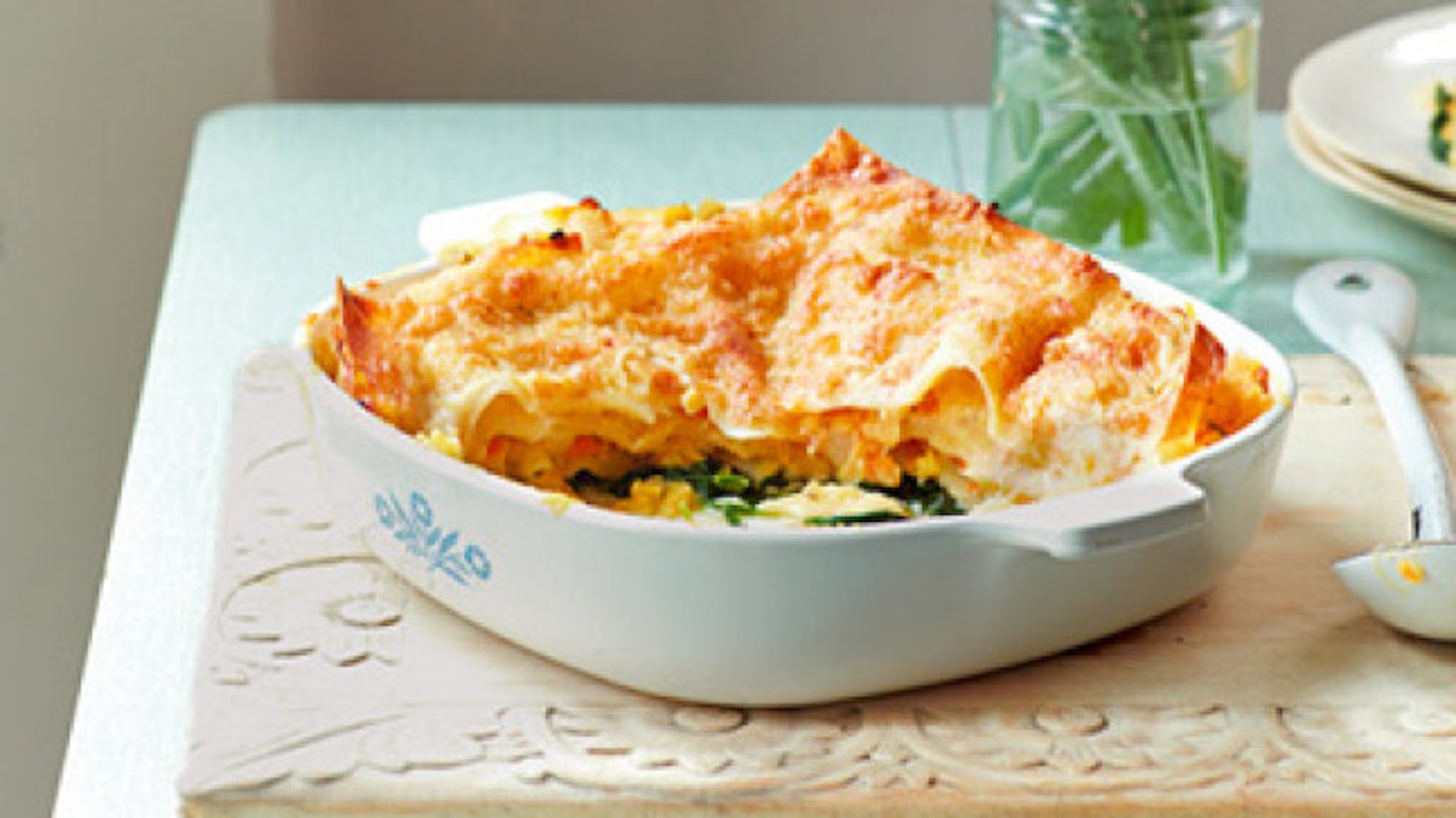 Aine's red lentil and spinach lasagne