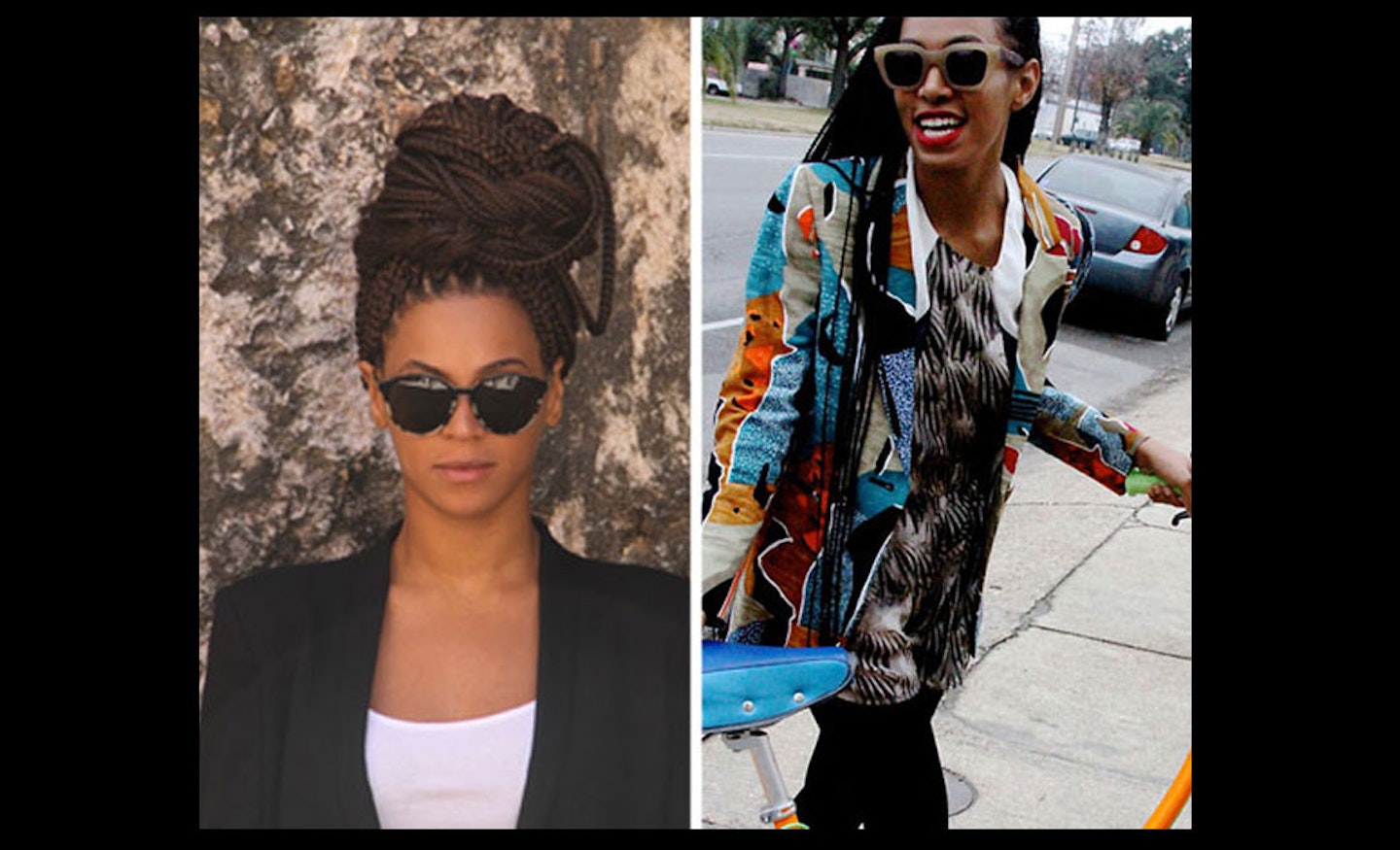 Super-long braids have been whipped into shape by both Bey and Solange