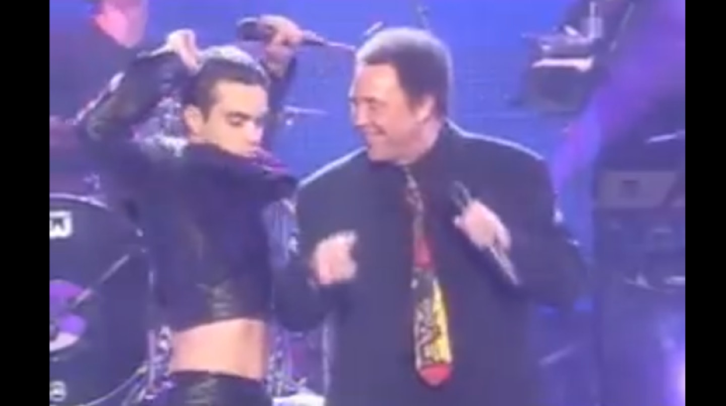 Tom Jones and Robbie Williams' Full Monty medley, 1998
