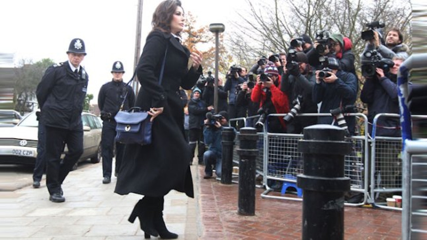 Nigella Lawson was met by a crowd of photographers when she arrived at court today