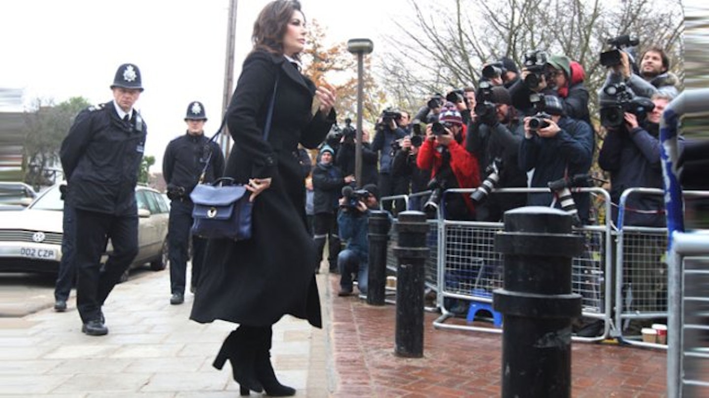 Nigella at the trial of her former assistants, Elisabetta and Francesca Grillo