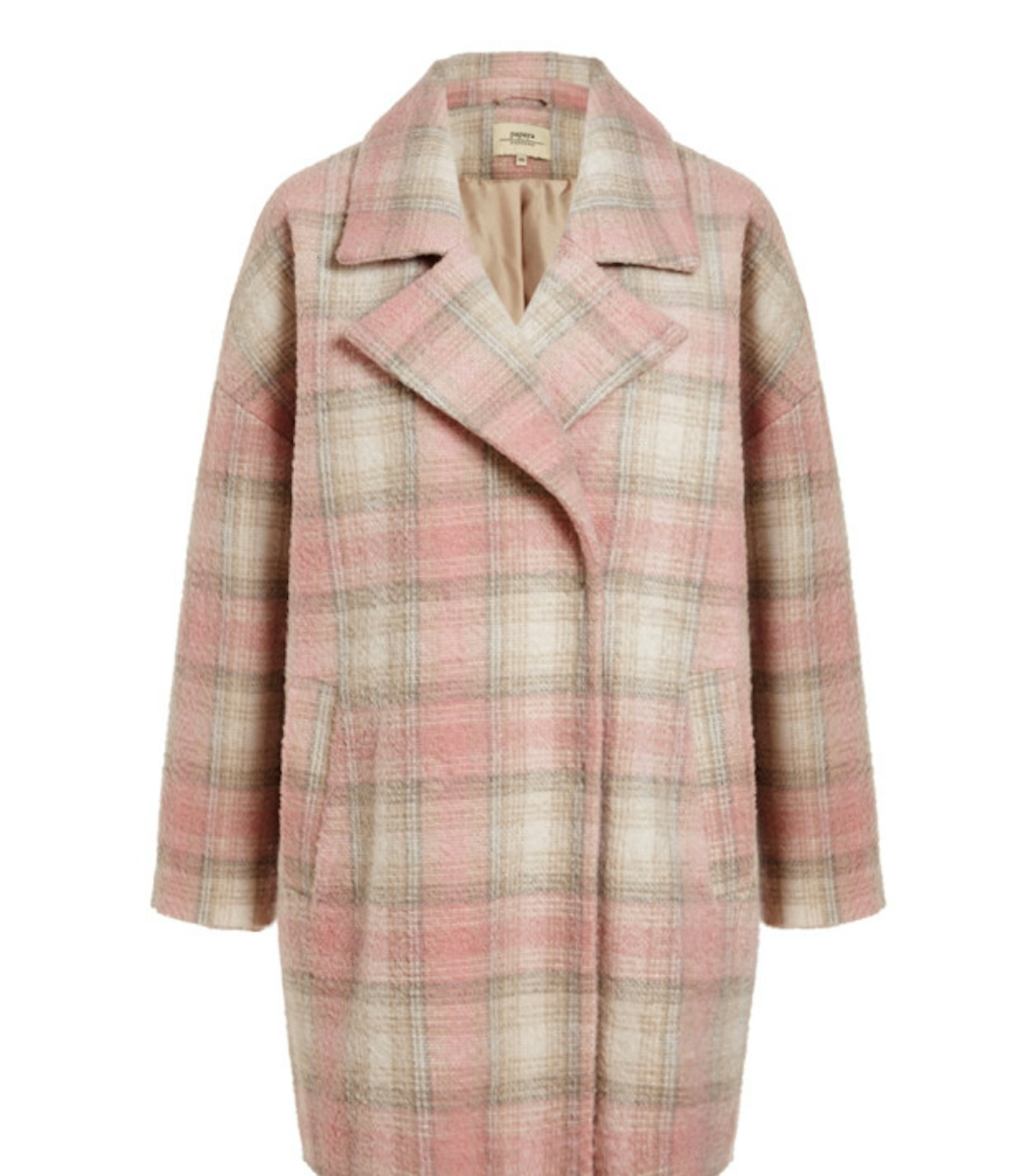 Pink checked coat