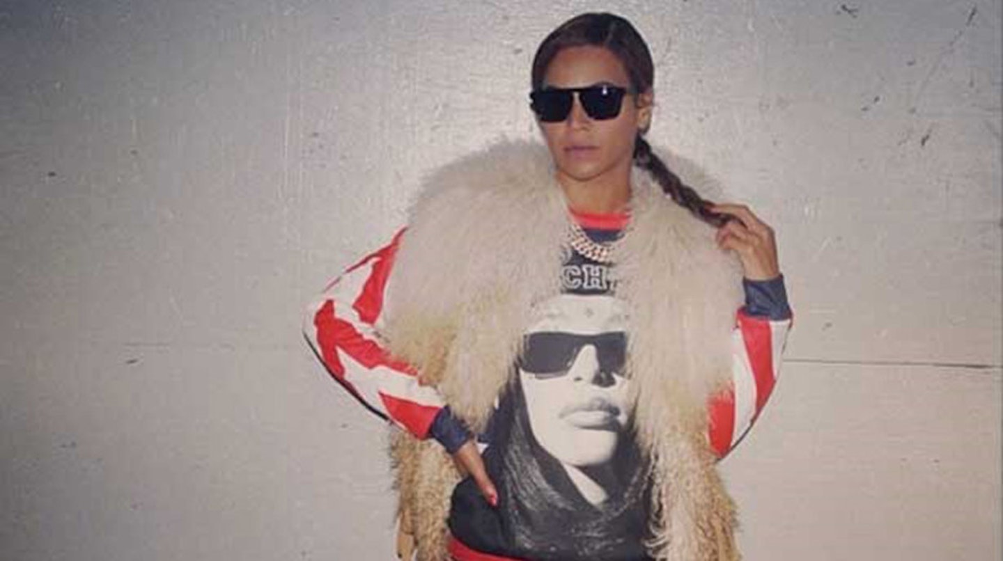 Beyonce wearing Aaliyah