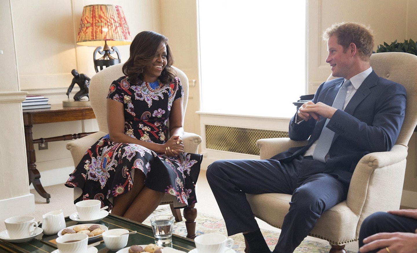 Michelle Obama at Kensington Palace with Prince Harry