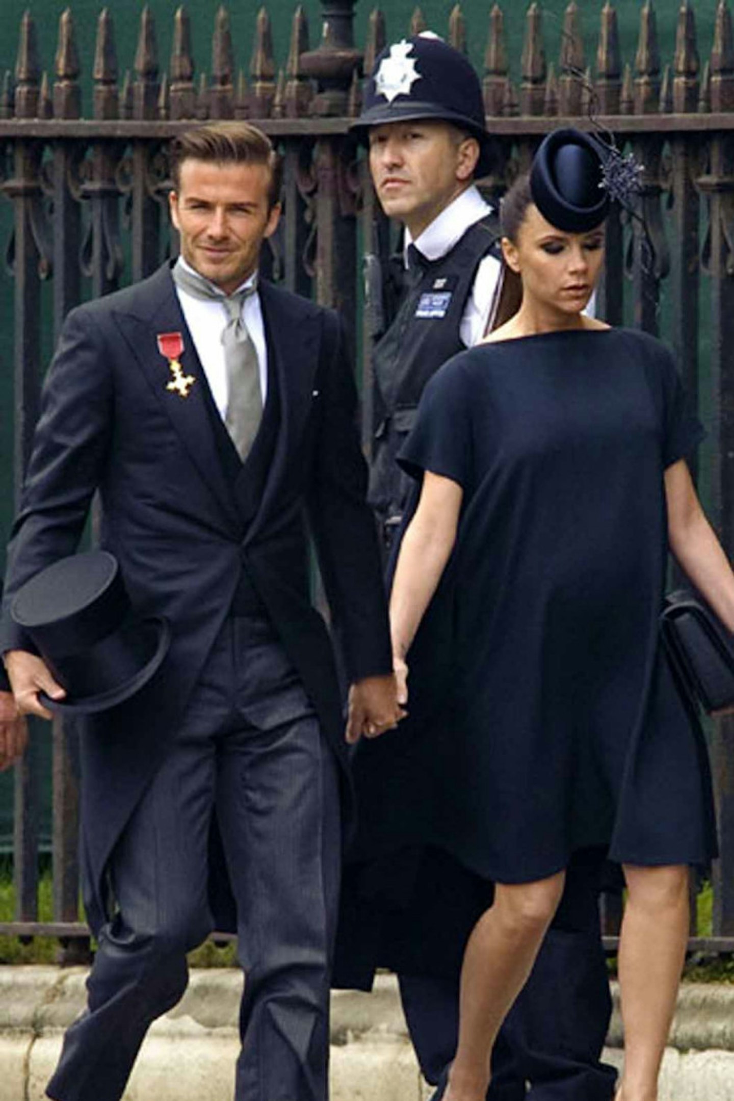 Victoria Beckham style royal wedding pregnant david