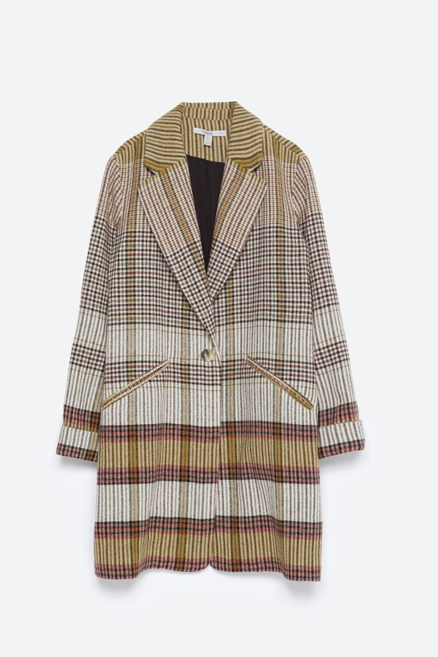 We love the Autumnal colours on this coat from Zara - a great transitional piece for right now.