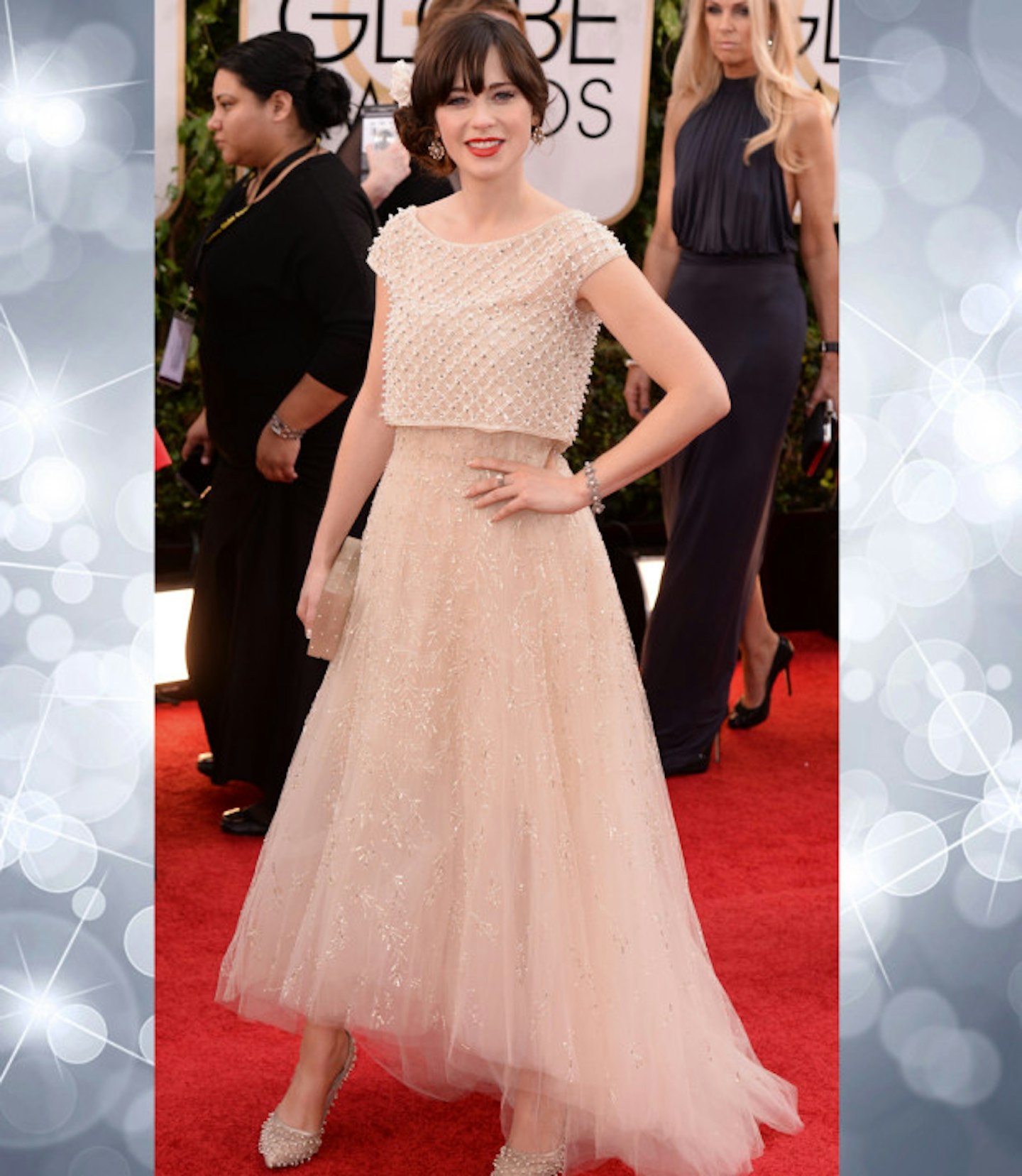 Zooey Deschanel in Oscar de la Renta