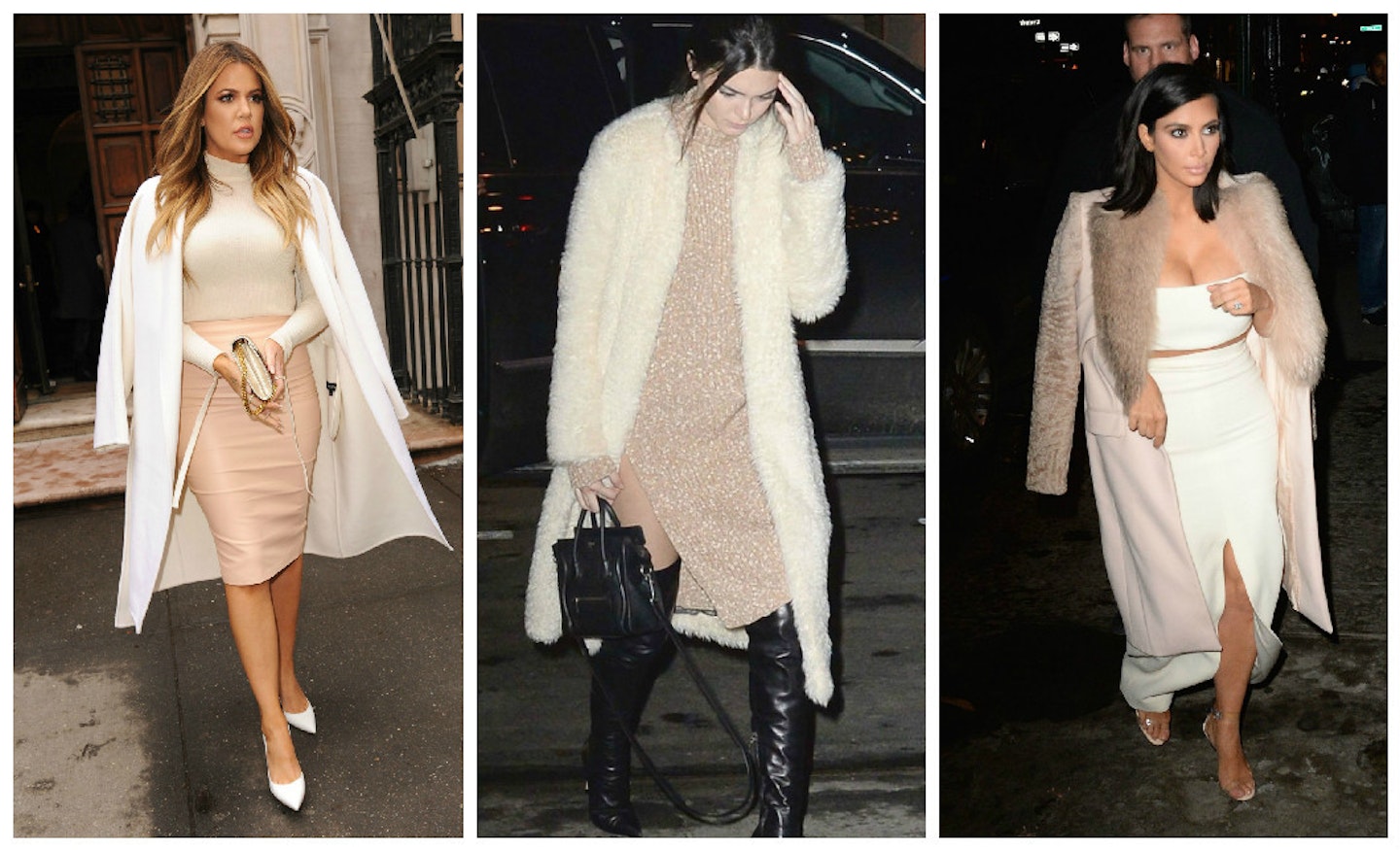 Khloe, Kendall and Kim go matchy-matchy - Getty
