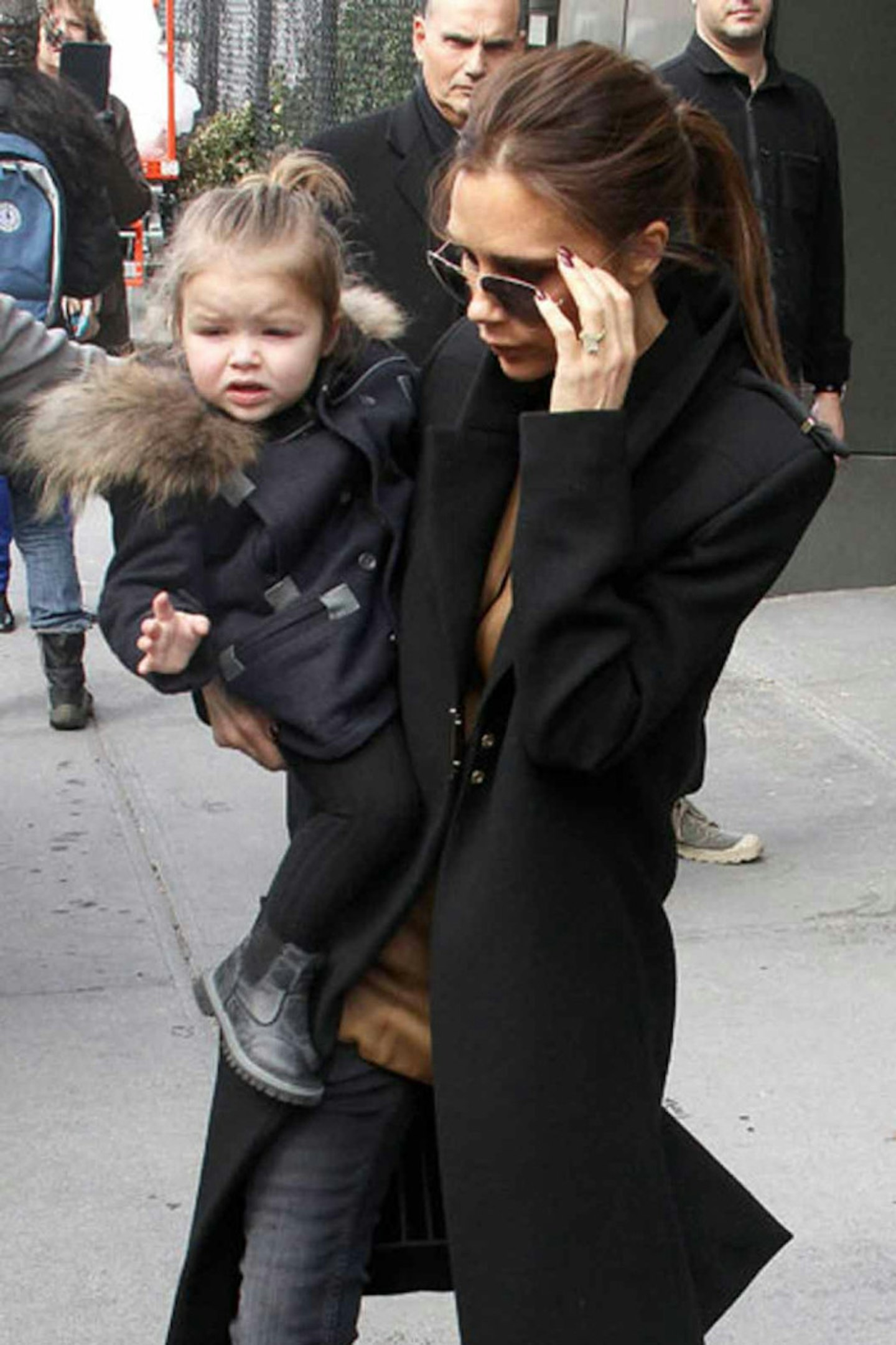 Victoria Beckham style harper seven new york black coat