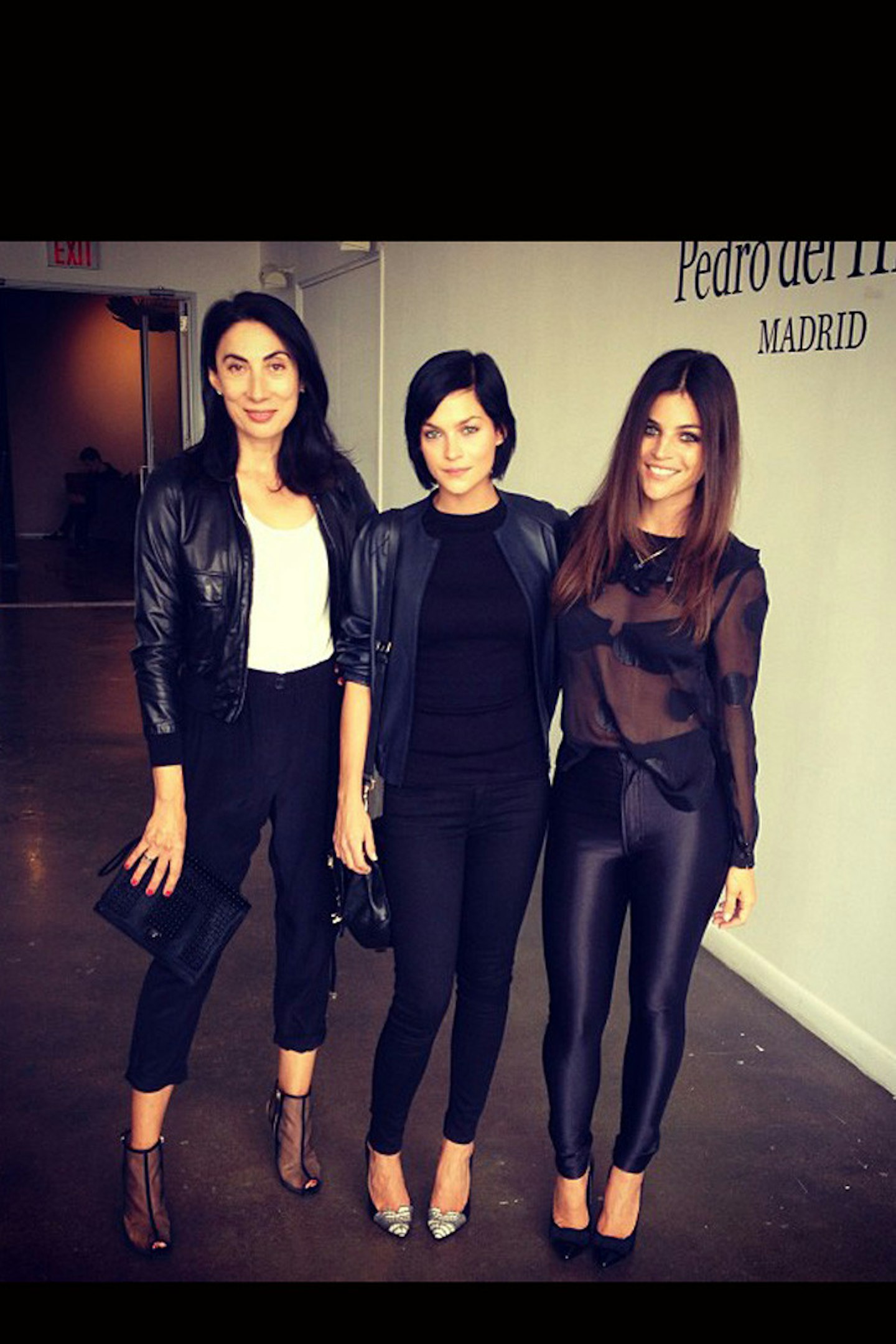 @derekblasberg: Brunettes have more fun! Anh, Leigh and Julia at Pedro del Hierro #backtoblack