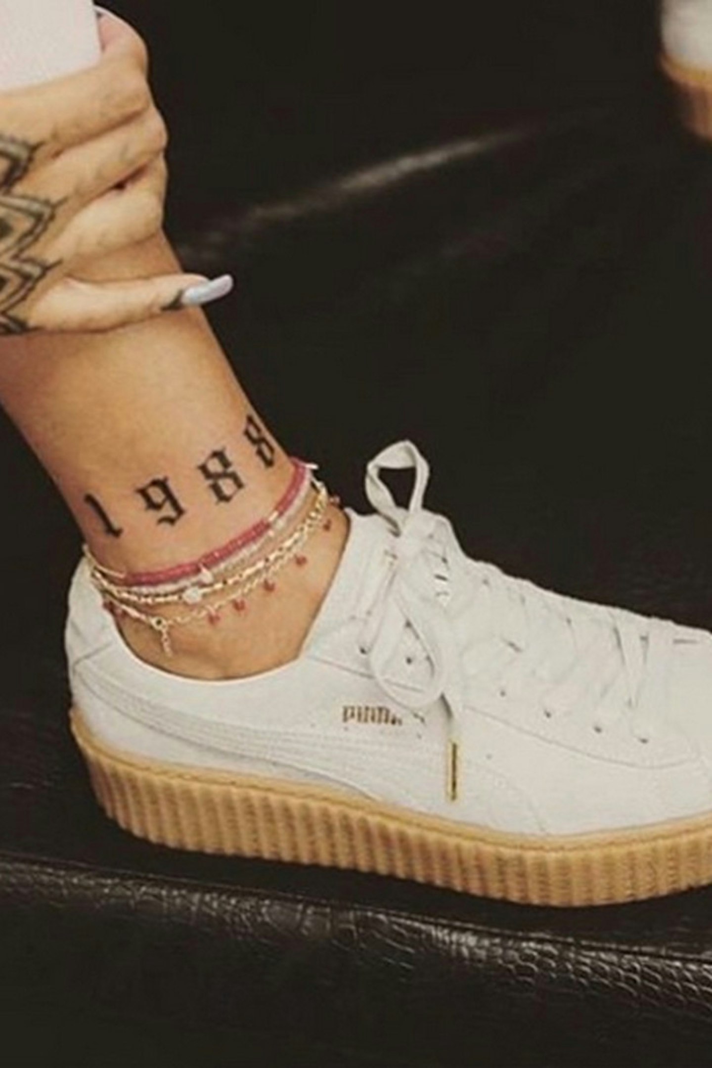 Rihanna-ankle-tattoo