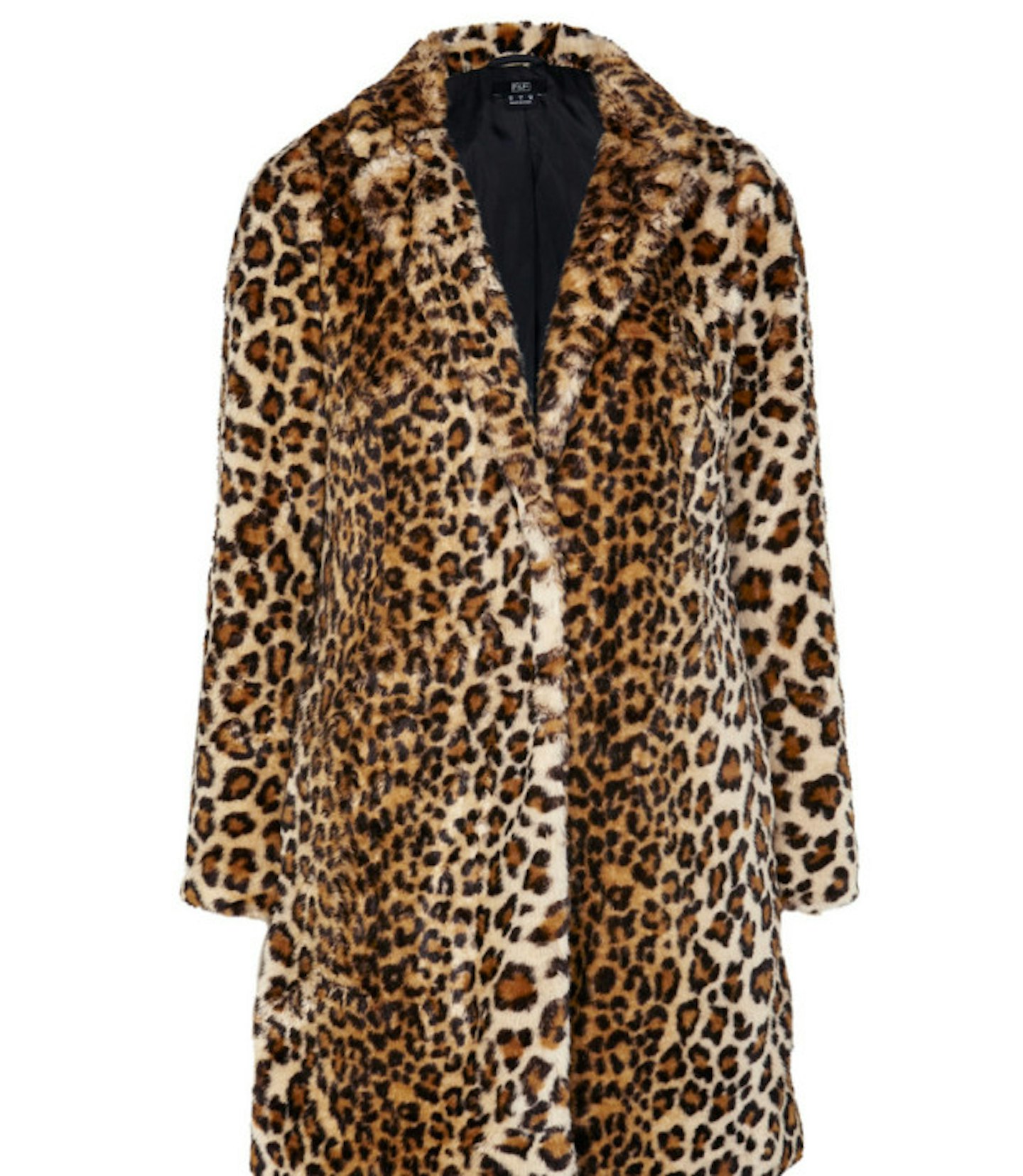 Faux fur leopard coat