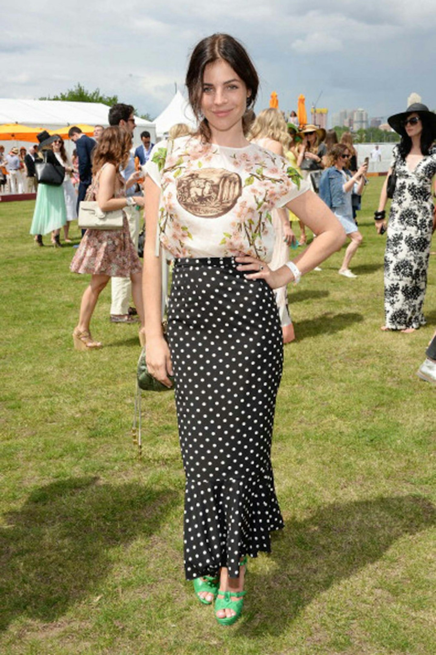 Julia Restoin Roitfeld in Dolce & Gabbana at the Veuve Clicquot Polo Classic