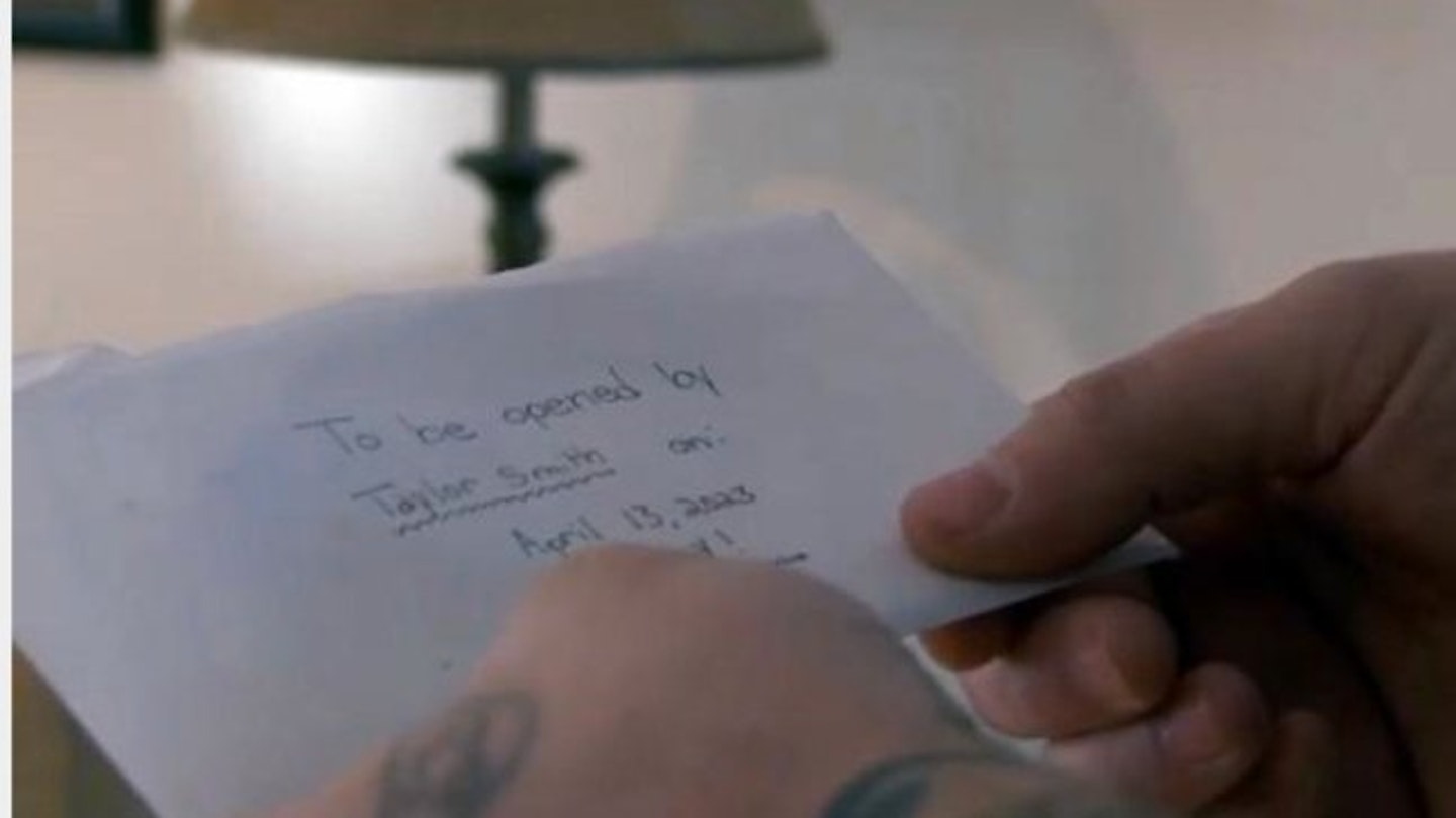 The letter Taylor's parents found in her room following her sad death