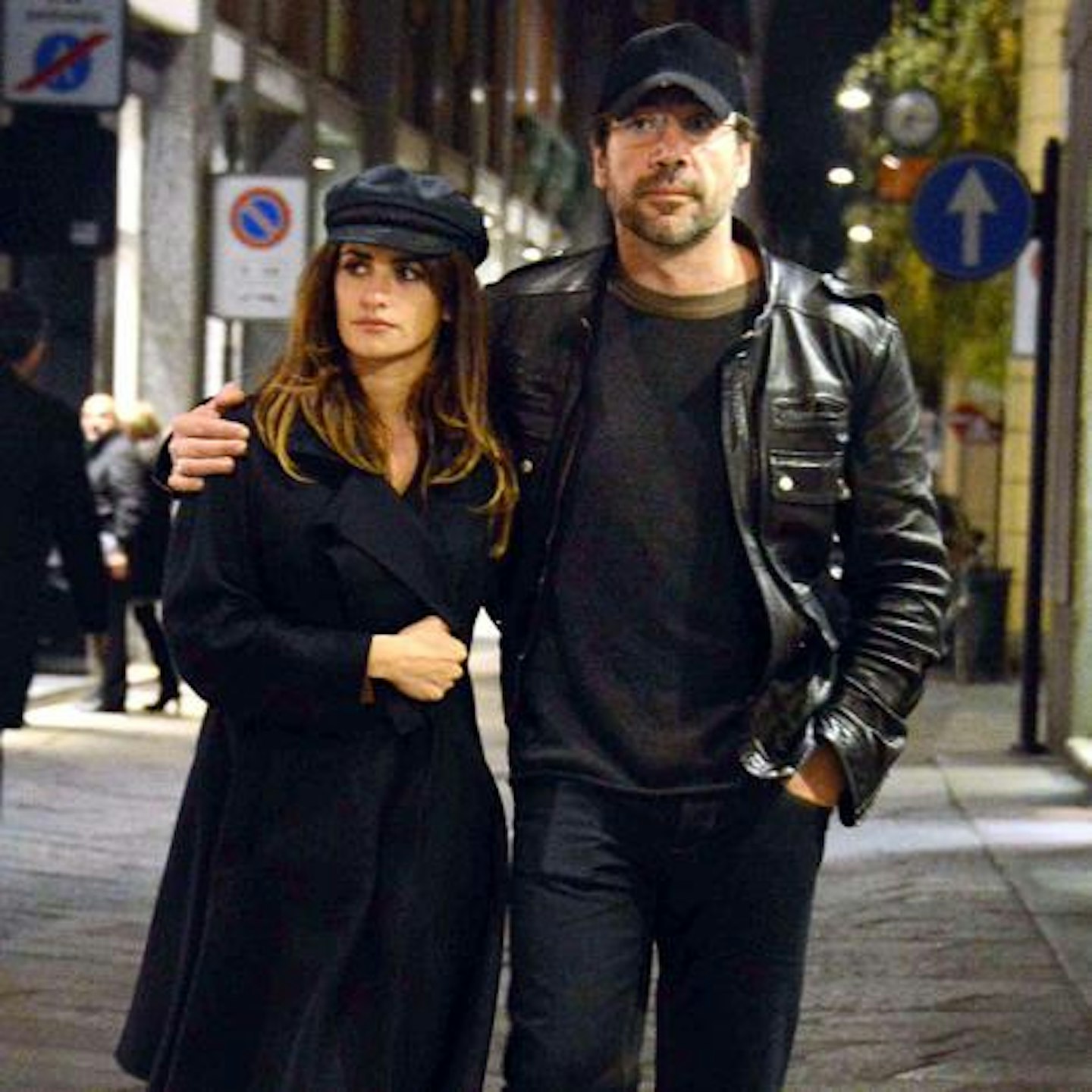 Penelope and her husband Javier pictured in Milan last year