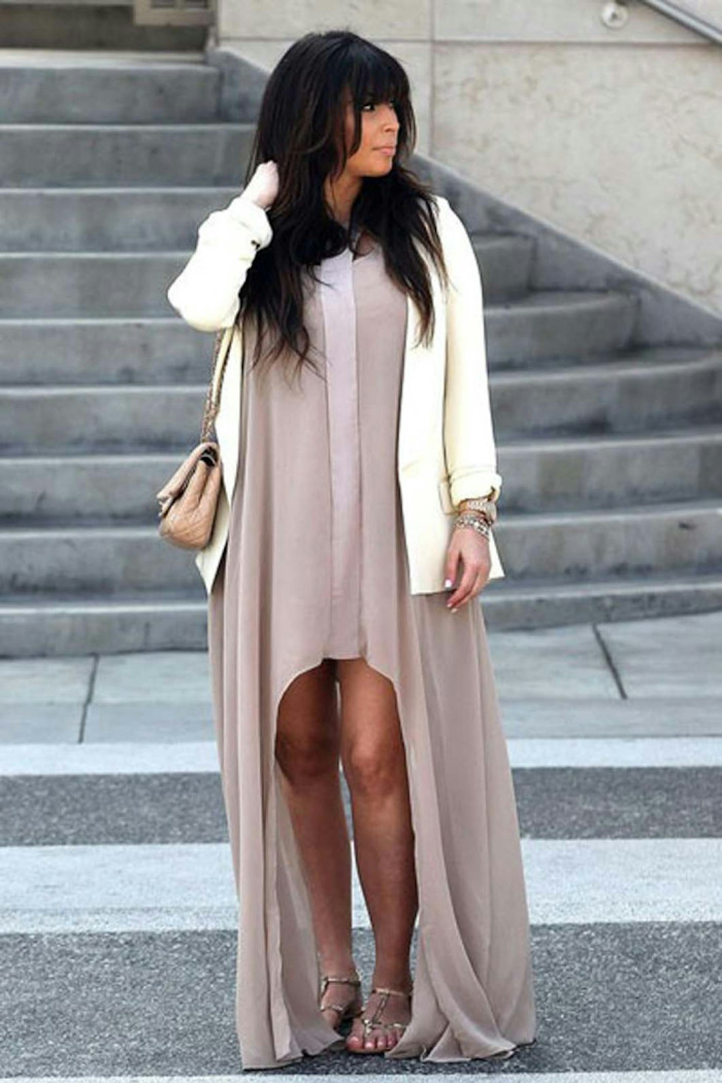 Kim Kardashian style pregnancy pregnant maxi dress 2013