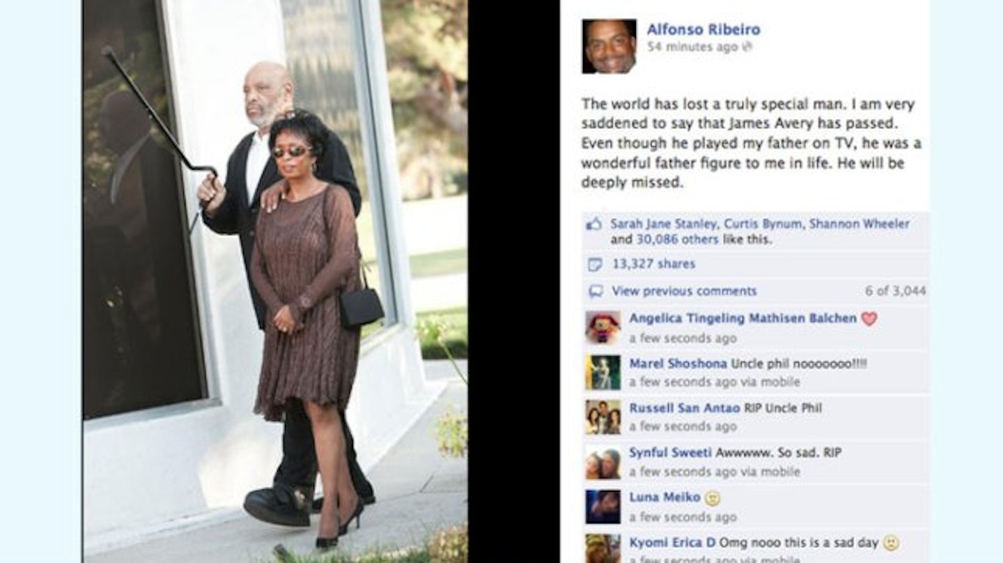 Alfonso remembered his on-screen father on Facebook