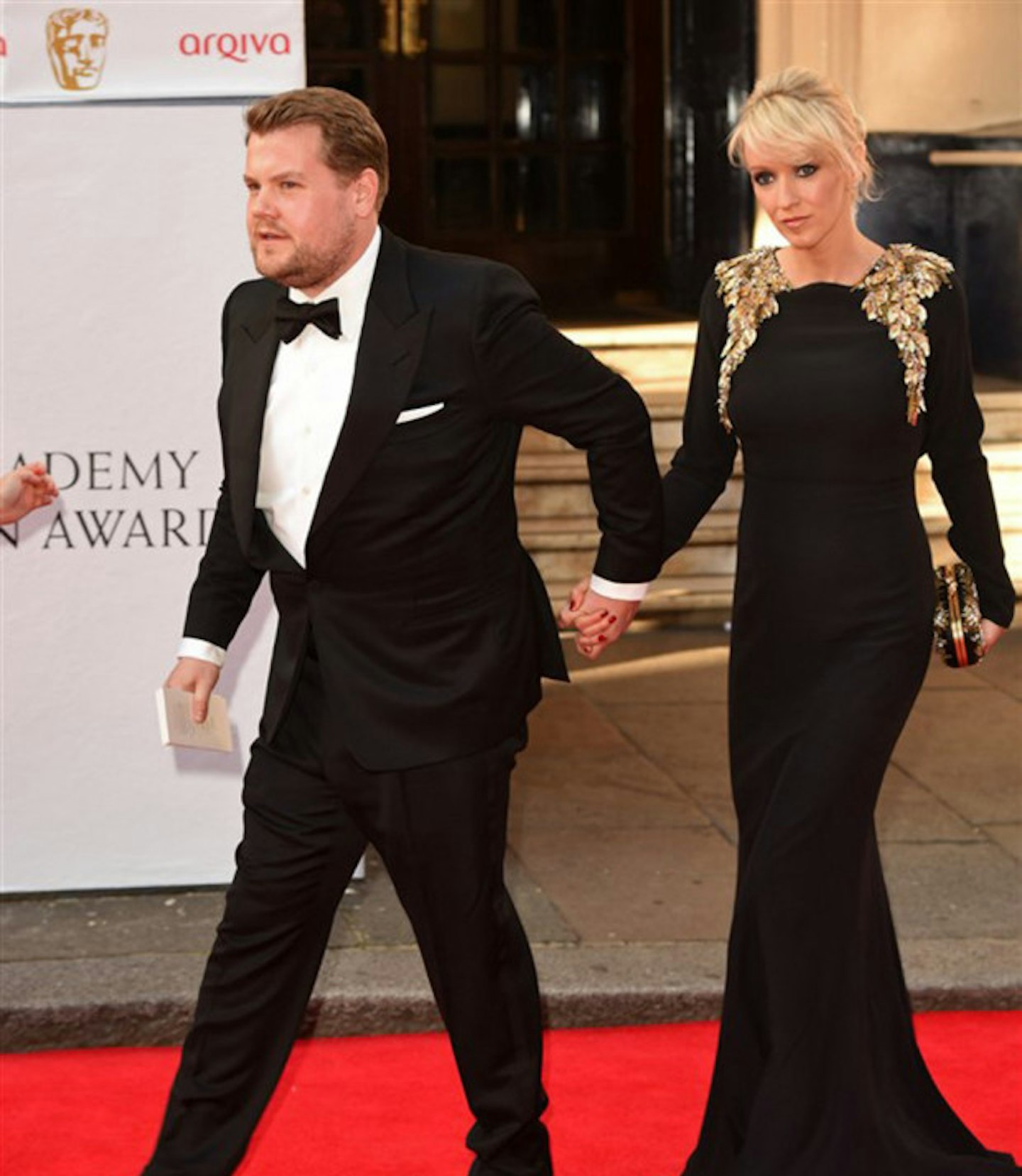 James Corden and his wife