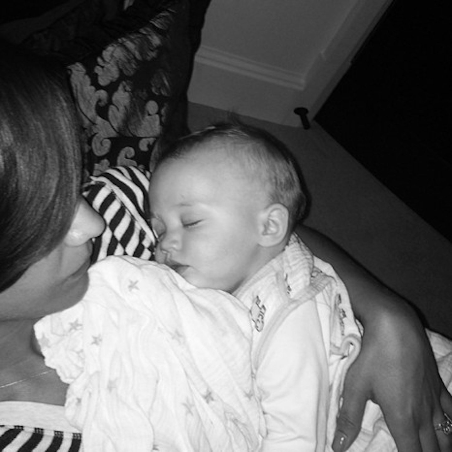 We bet Frankie couldn't wait to be reunited with baby Parker