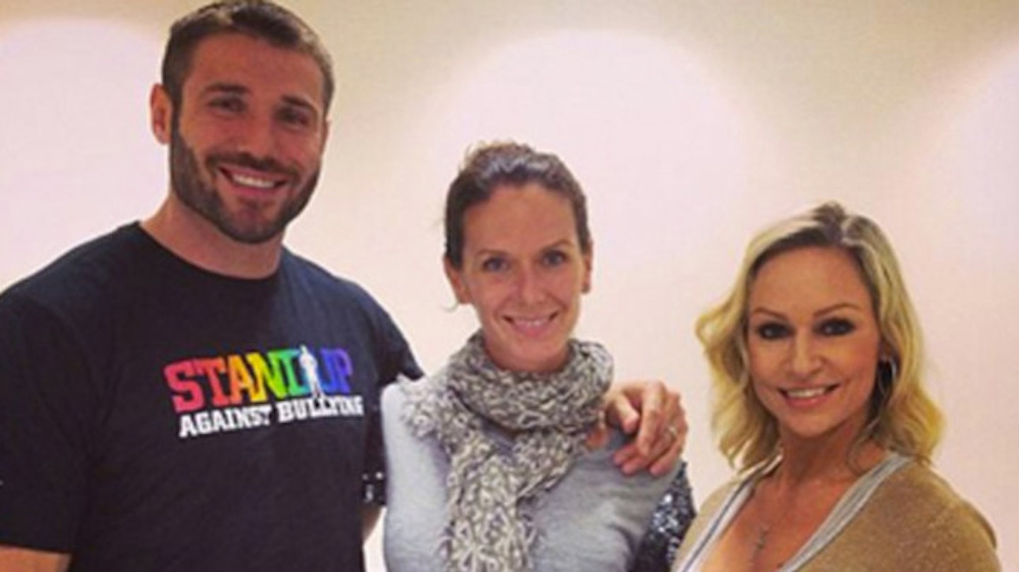 Ben with ex-wife Abby and current partner Kristina before the news of the affair broke.