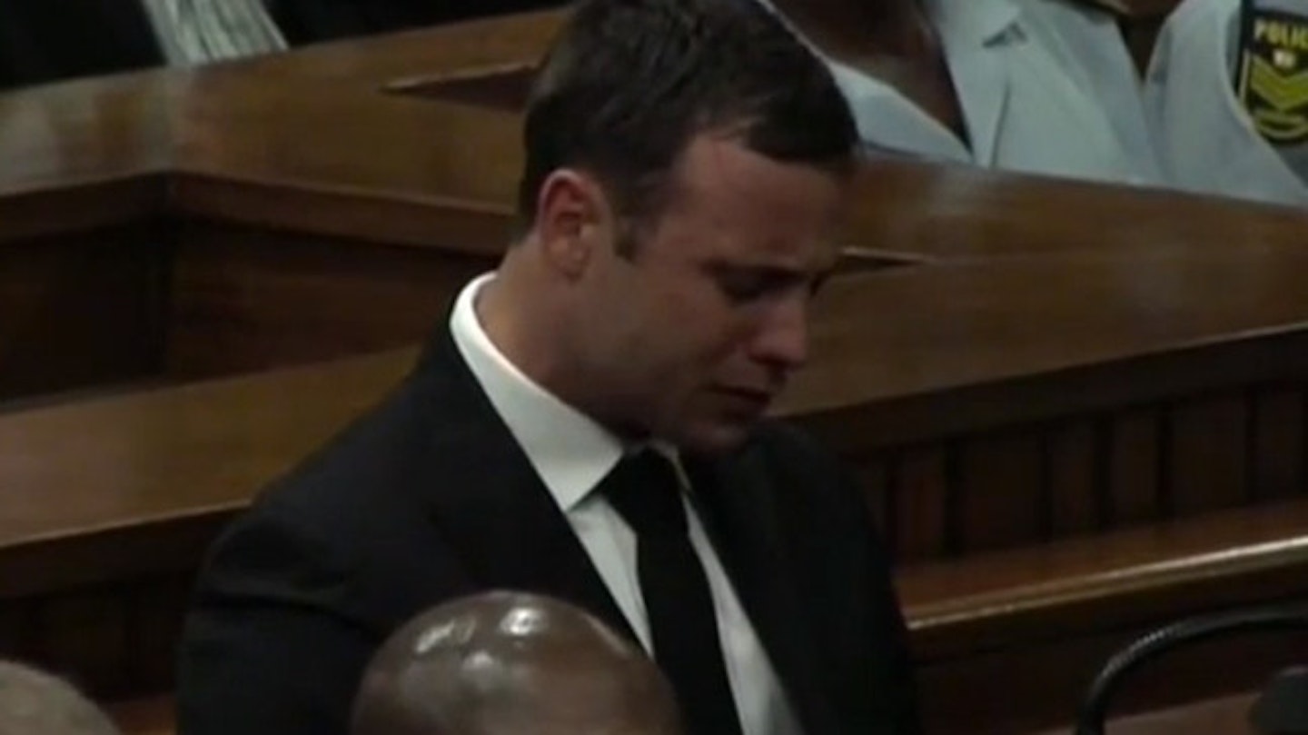 Oscar broke down in tears when the judge found him guilty
