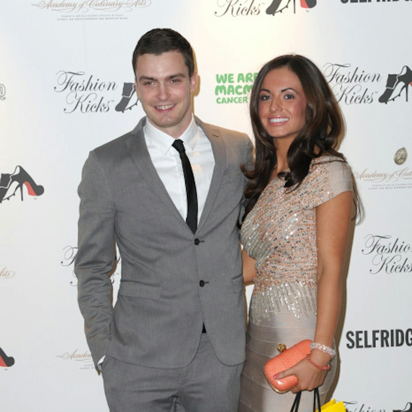 Adam and his girlfriend Stacey pictured in 2012