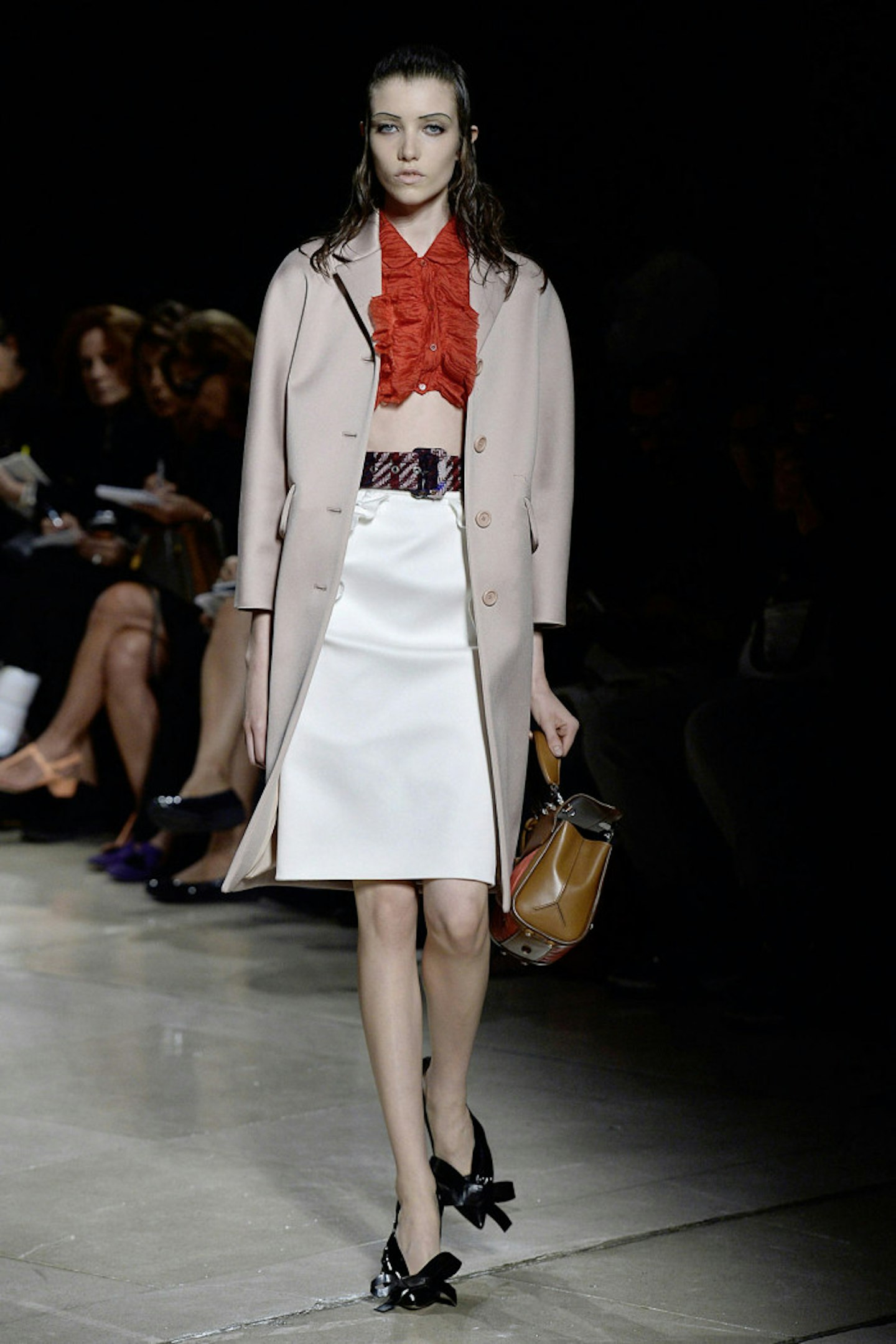 10. Pair pastels with power hues – The new pastel code requires some toughening up. Check out Miu Miuu2019s soft shades combined with punchy red and winter black for the most comprehensive example.