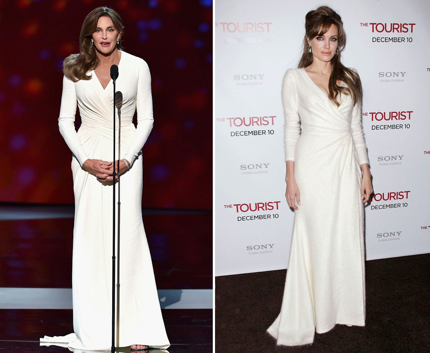 Caitlyn Jenner and Angelina Jolie's Versace [Getty]